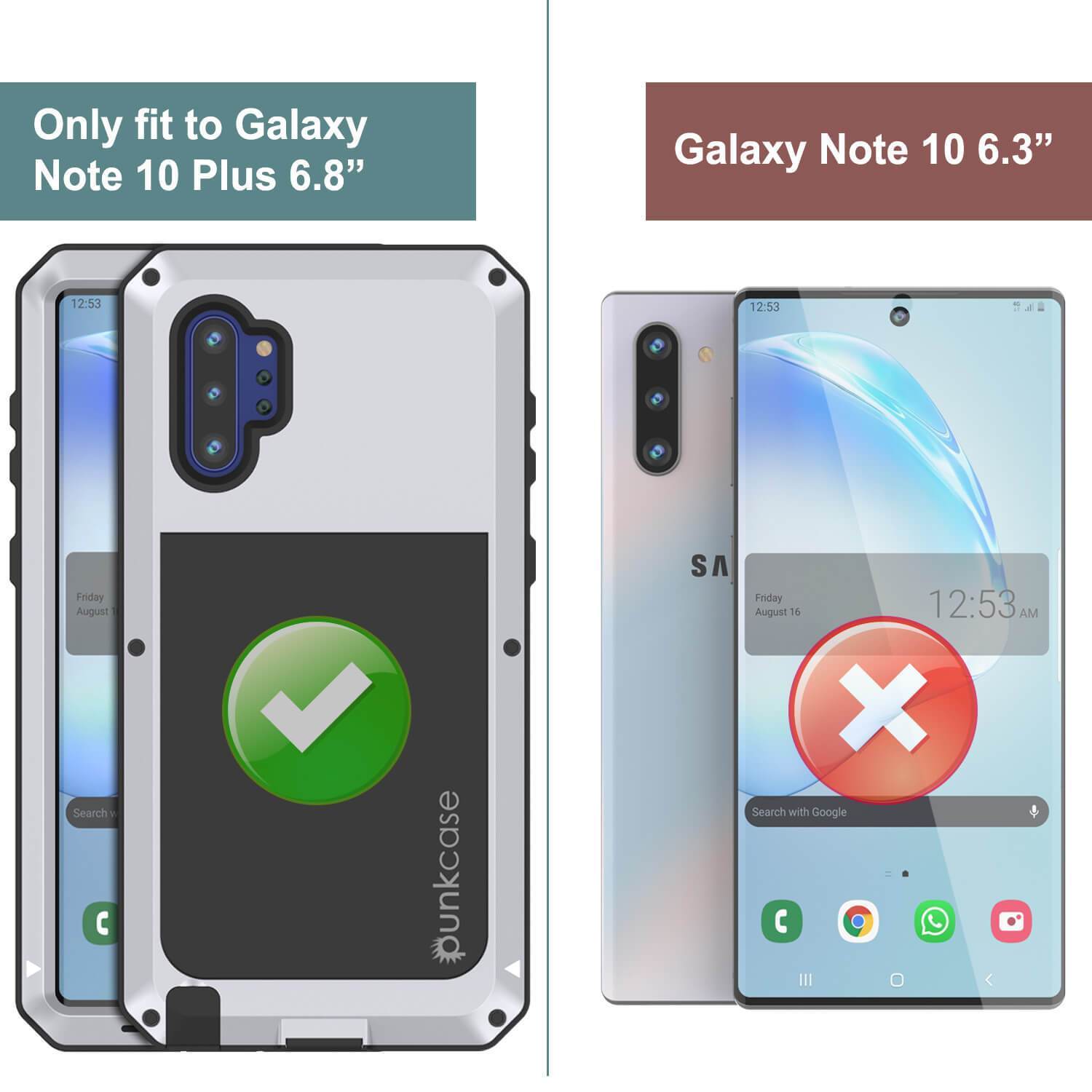 Capa Galaxy Note 10+ Plus, Capa Metálica Branca à Prova de Choque Slim Metal Armor PUNKcase [Branca]