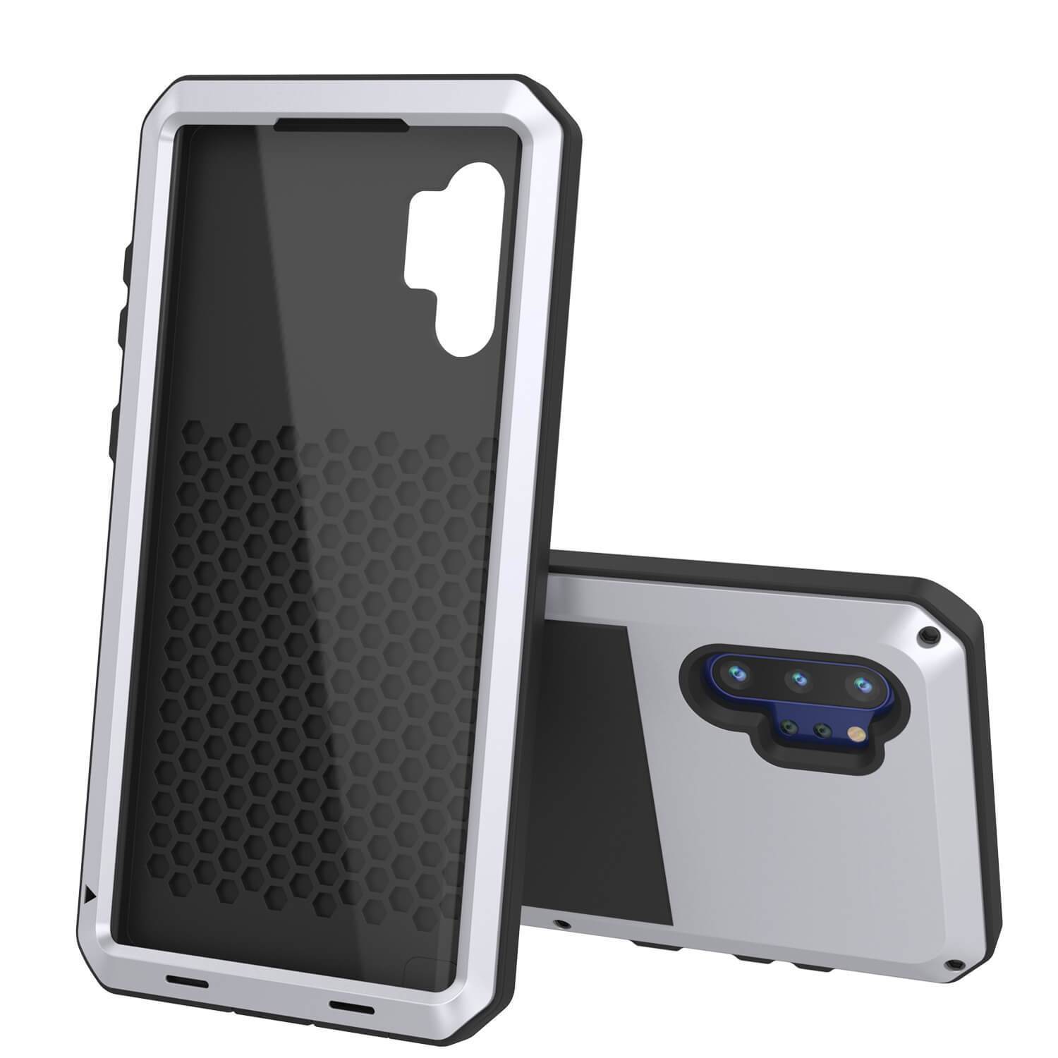 Capa Galaxy Note 10+ Plus, Capa Metálica Branca à Prova de Choque Slim Metal Armor PUNKcase [Branca]