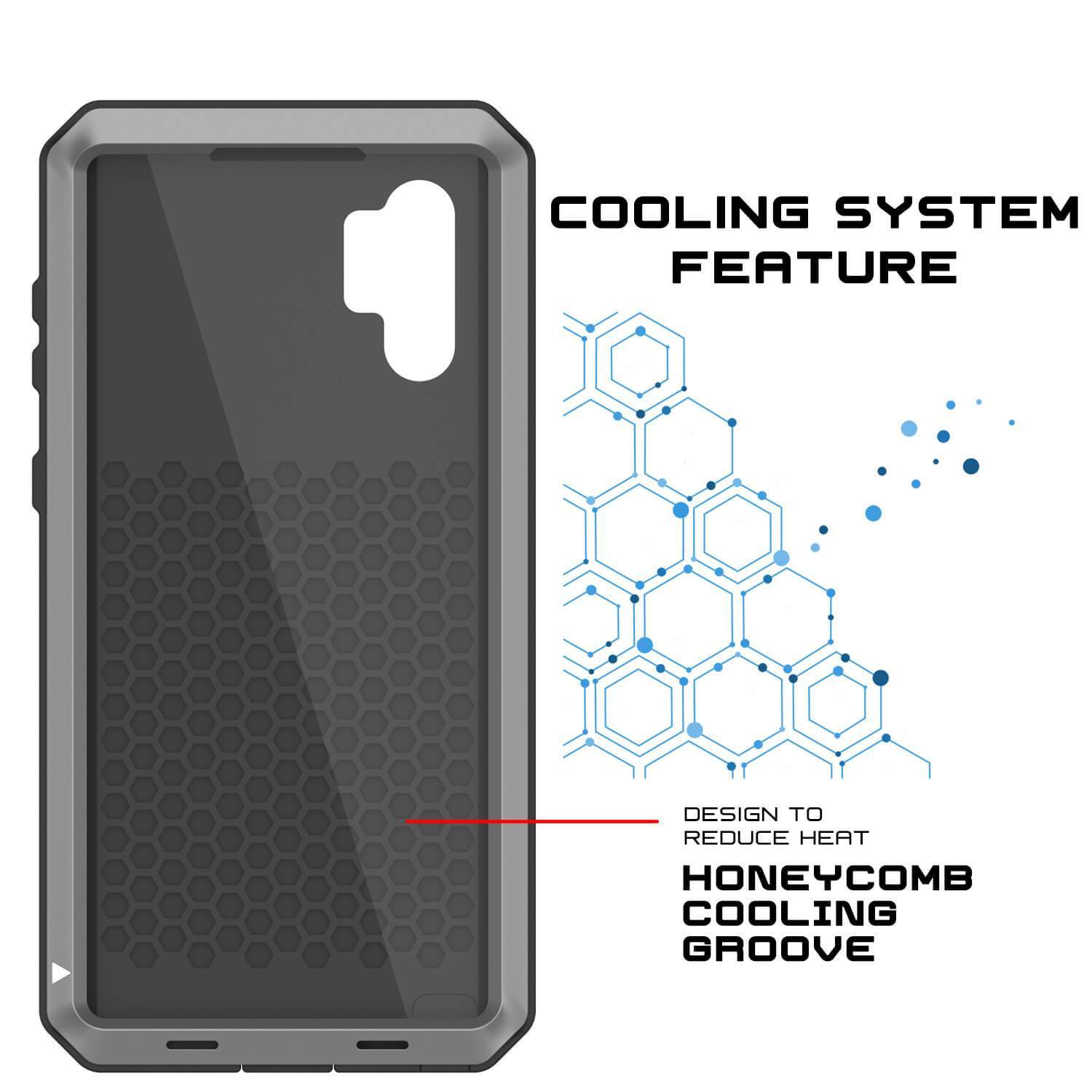 Capa Galaxy Note 10+ Plus, Capa PUNKcase Metálica Prateada à Prova de Choque Slim Metal Armor [Prateado]