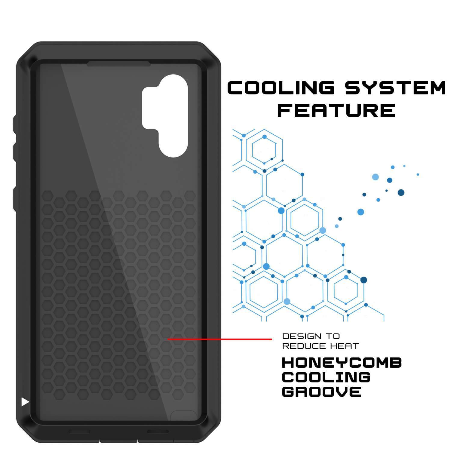 Capa Galaxy Note 10+ Plus, Capa Metálica Preta PUNKcase à Prova de Choque Slim Metal Armor [Preta]