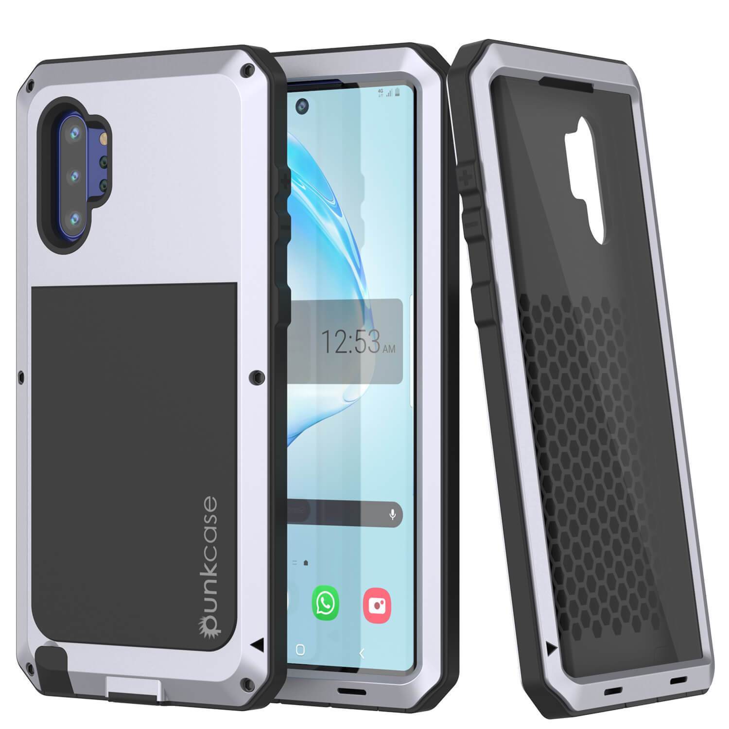 Capa Galaxy Note 10+ Plus, Capa Metálica Branca à Prova de Choque Slim Metal Armor PUNKcase [Branca]