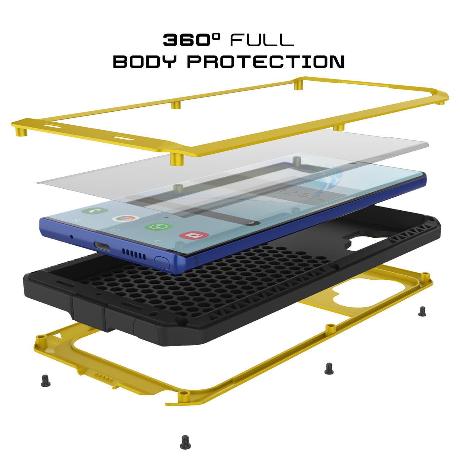 Capa Galaxy Note 10+ Plus, Capa PUNKcase Metálica Neon à Prova de Choque Slim Metal Armor [Neon]