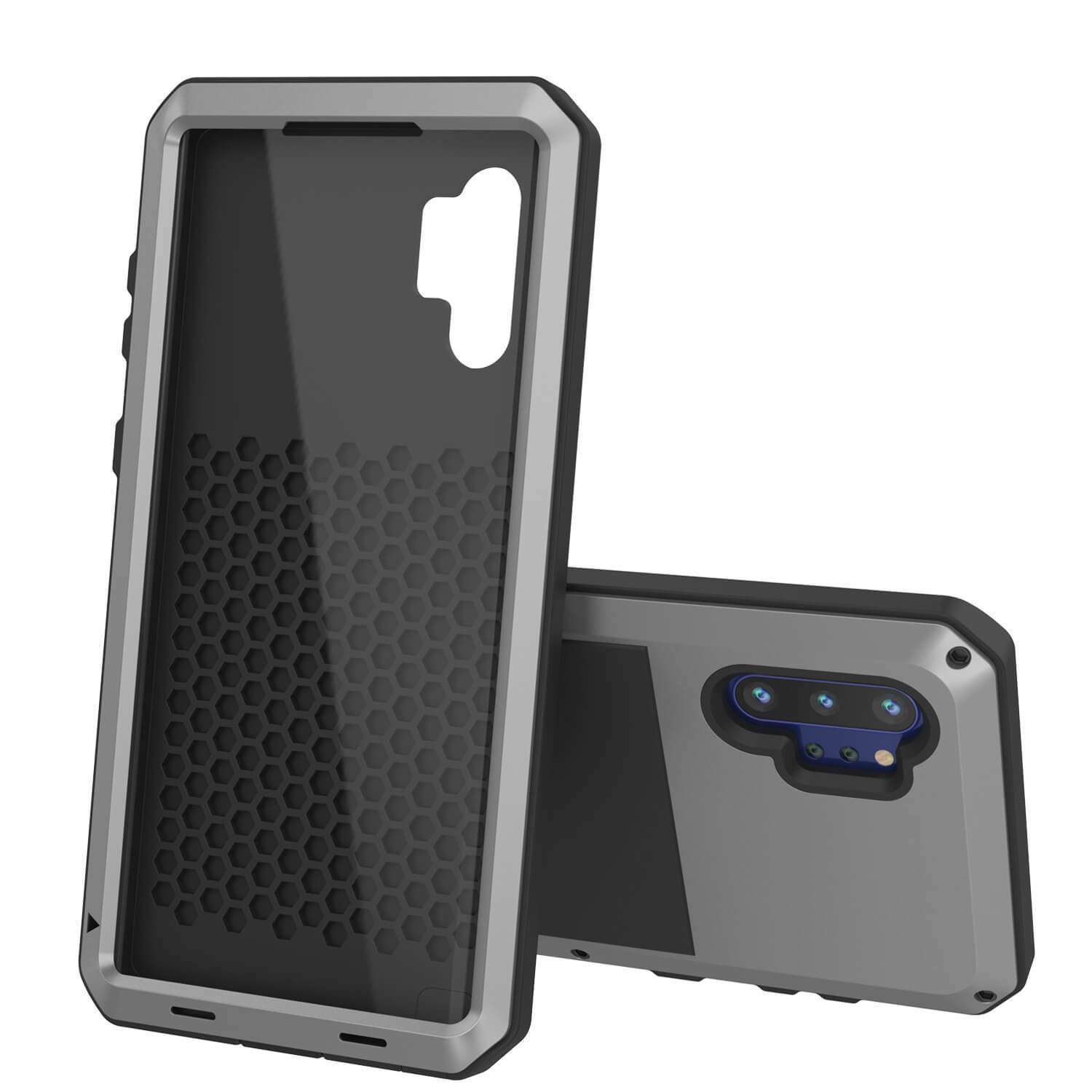 Capa Galaxy Note 10+ Plus, Capa PUNKcase Metálica Prateada à Prova de Choque Slim Metal Armor [Prateado]