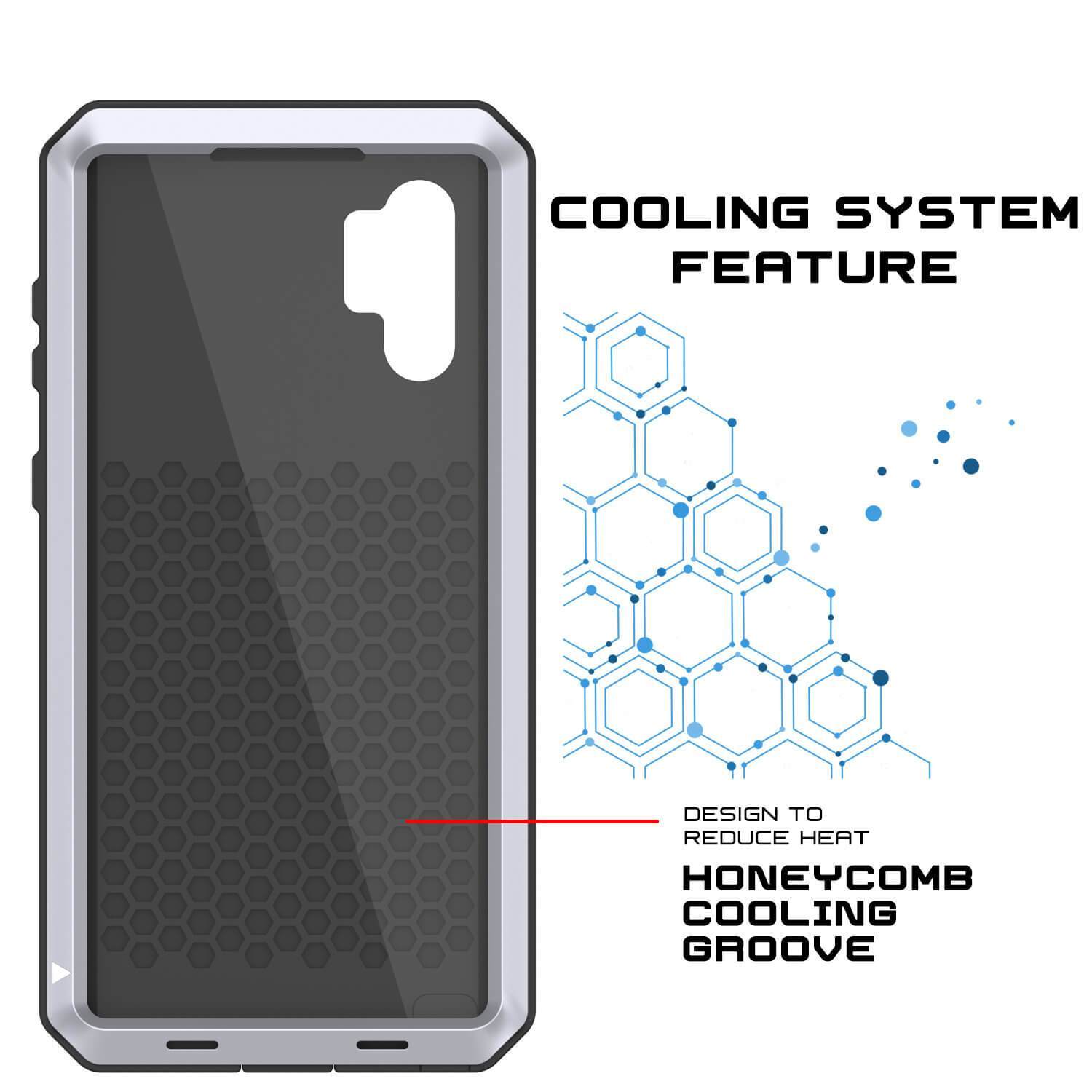 Capa Galaxy Note 10+ Plus, Capa Metálica Branca à Prova de Choque Slim Metal Armor PUNKcase [Branca]