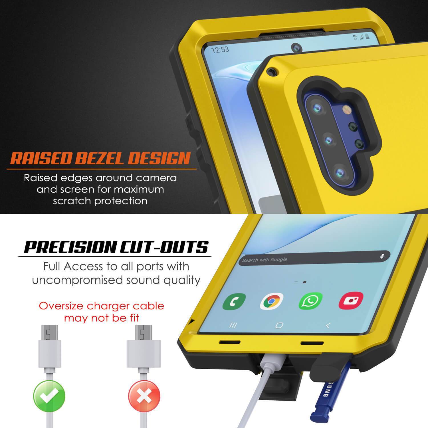 Capa Galaxy Note 10+ Plus, Capa PUNKcase Metálica Neon à Prova de Choque Slim Metal Armor [Neon]