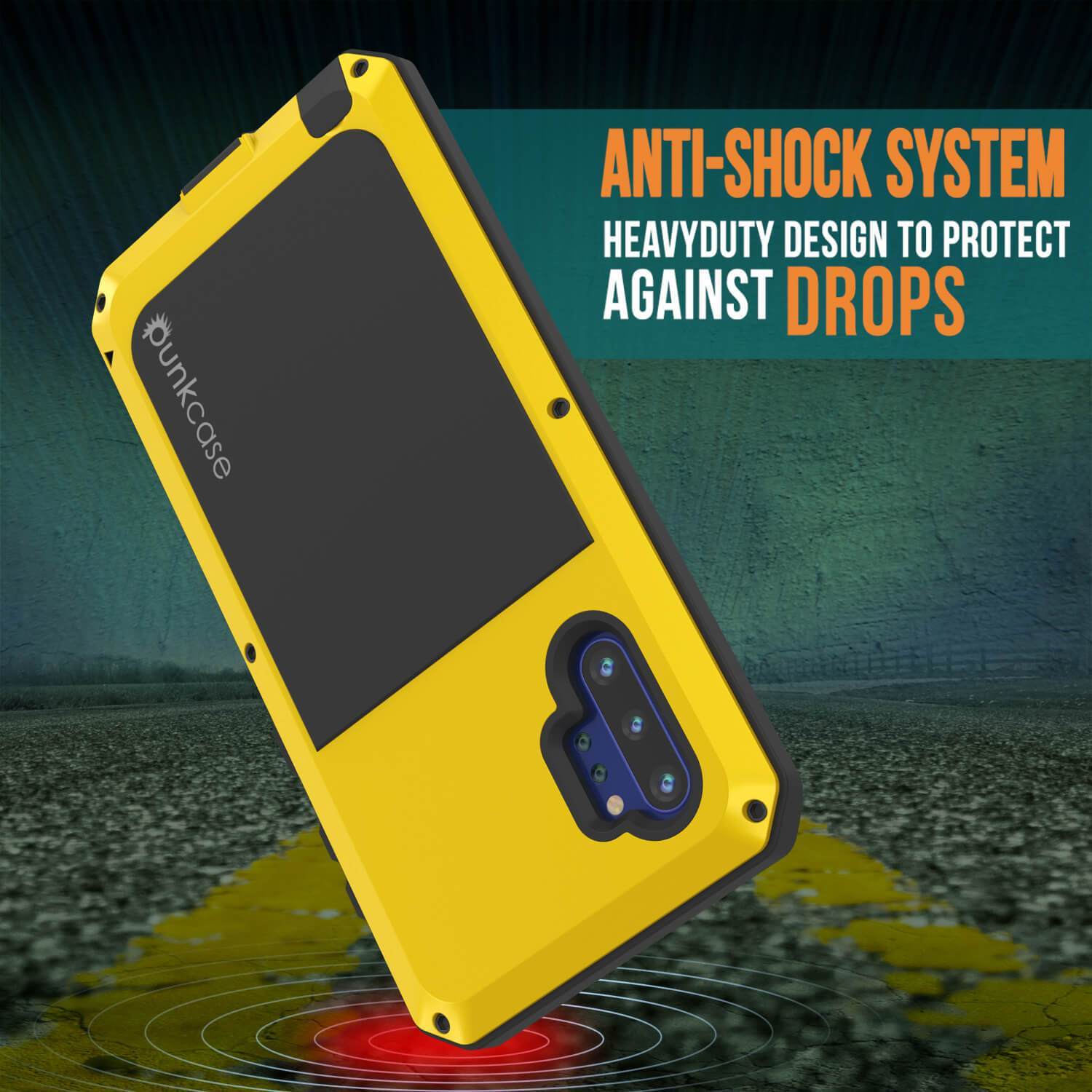 Capa Galaxy Note 10+ Plus, Capa PUNKcase Metálica Neon à Prova de Choque Slim Metal Armor [Neon]