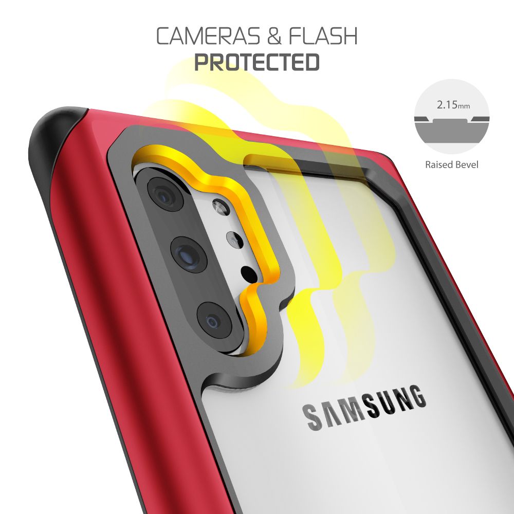 ATOMIC SLIM 3 para Galaxy Note 10+ Plus - Capa de Alumínio de Grau Militar [Vermelha]