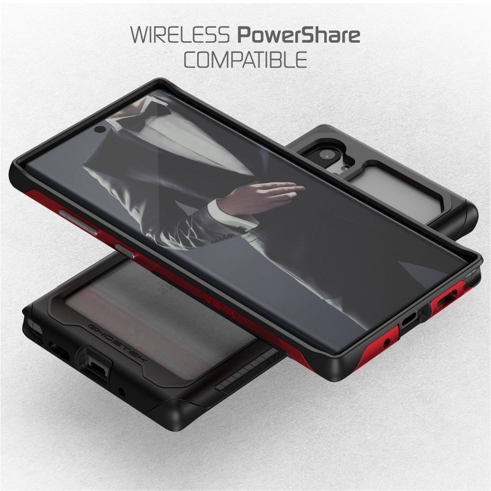 ATOMIC SLIM 3 para Galaxy Note 10+ Plus - Capa de Alumínio de Grau Militar [Vermelha]