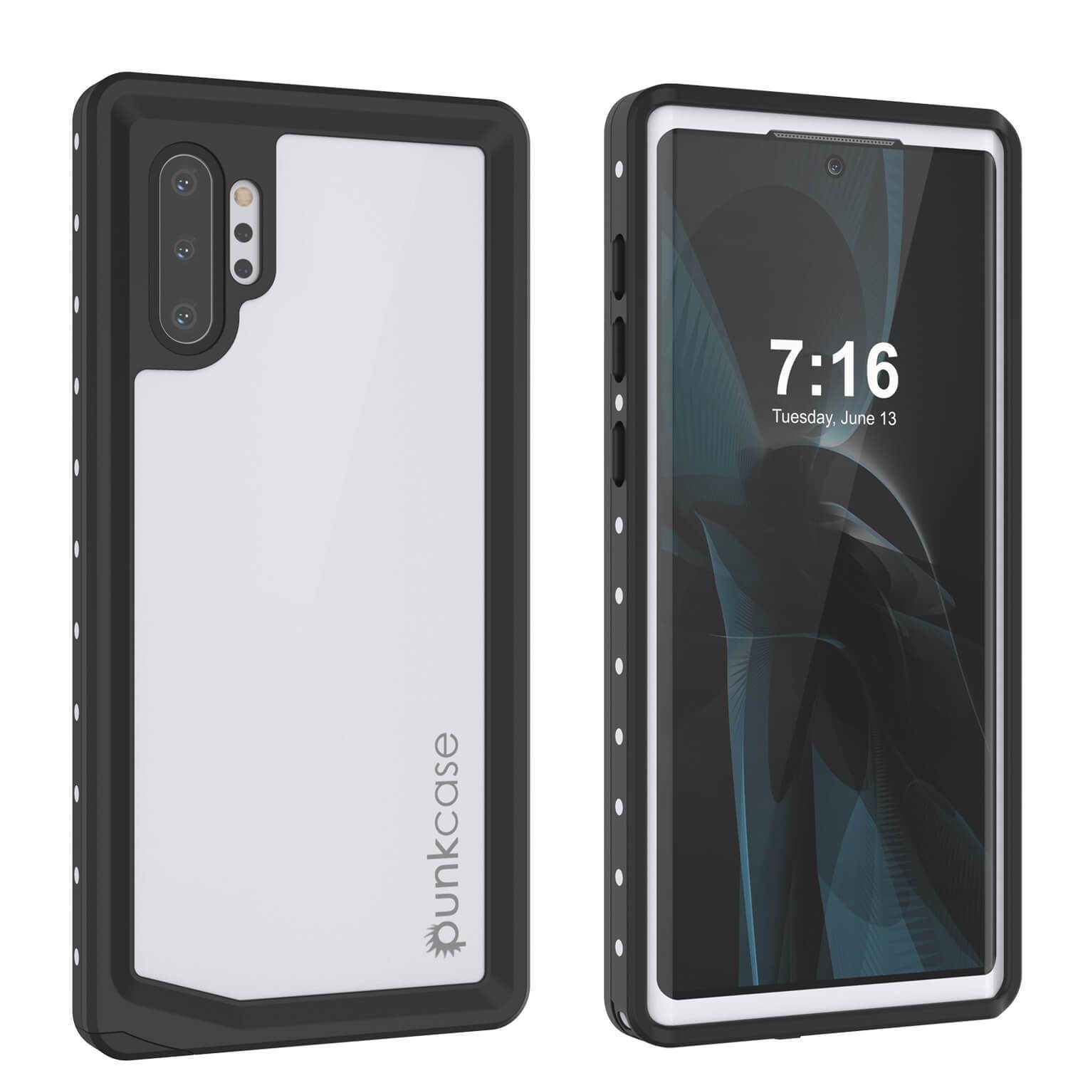 Capa à prova d'água Galaxy Note 10+ Plus, Capa Punkcase Studstar Branca Fina Resistente