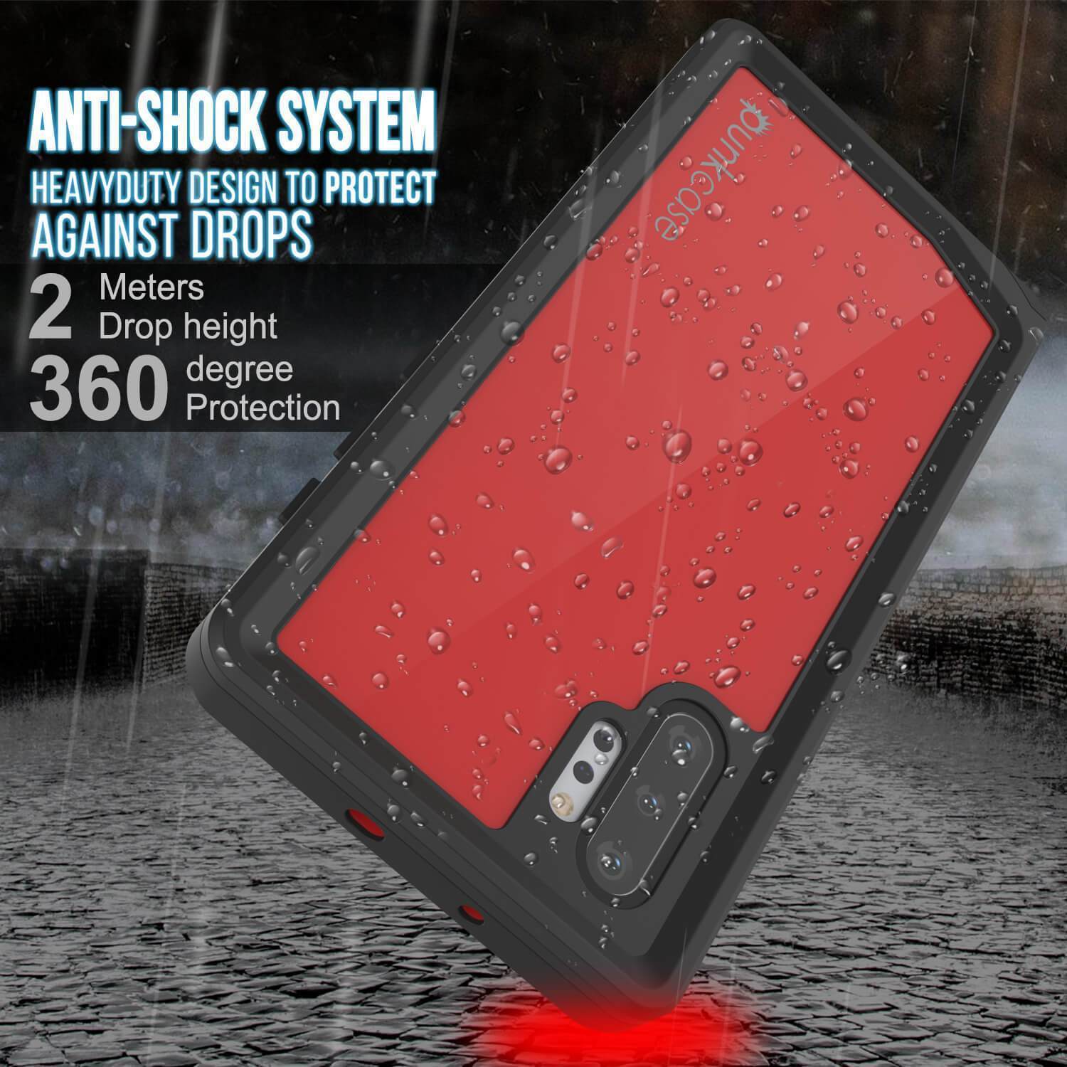 Capa à prova d'água Galaxy Note 10+ Plus, Série Vermelha Punkcase Studstar Thin Armor Cover