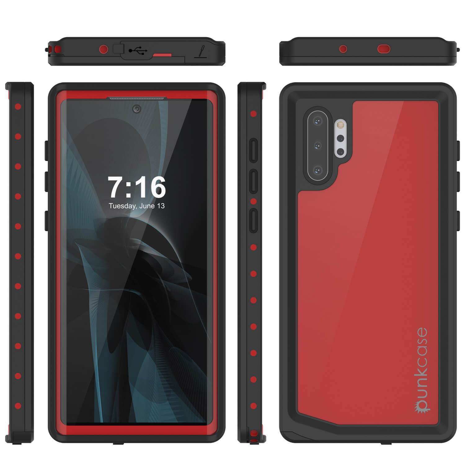 Capa à prova d'água Galaxy Note 10+ Plus, Série Vermelha Punkcase Studstar Thin Armor Cover