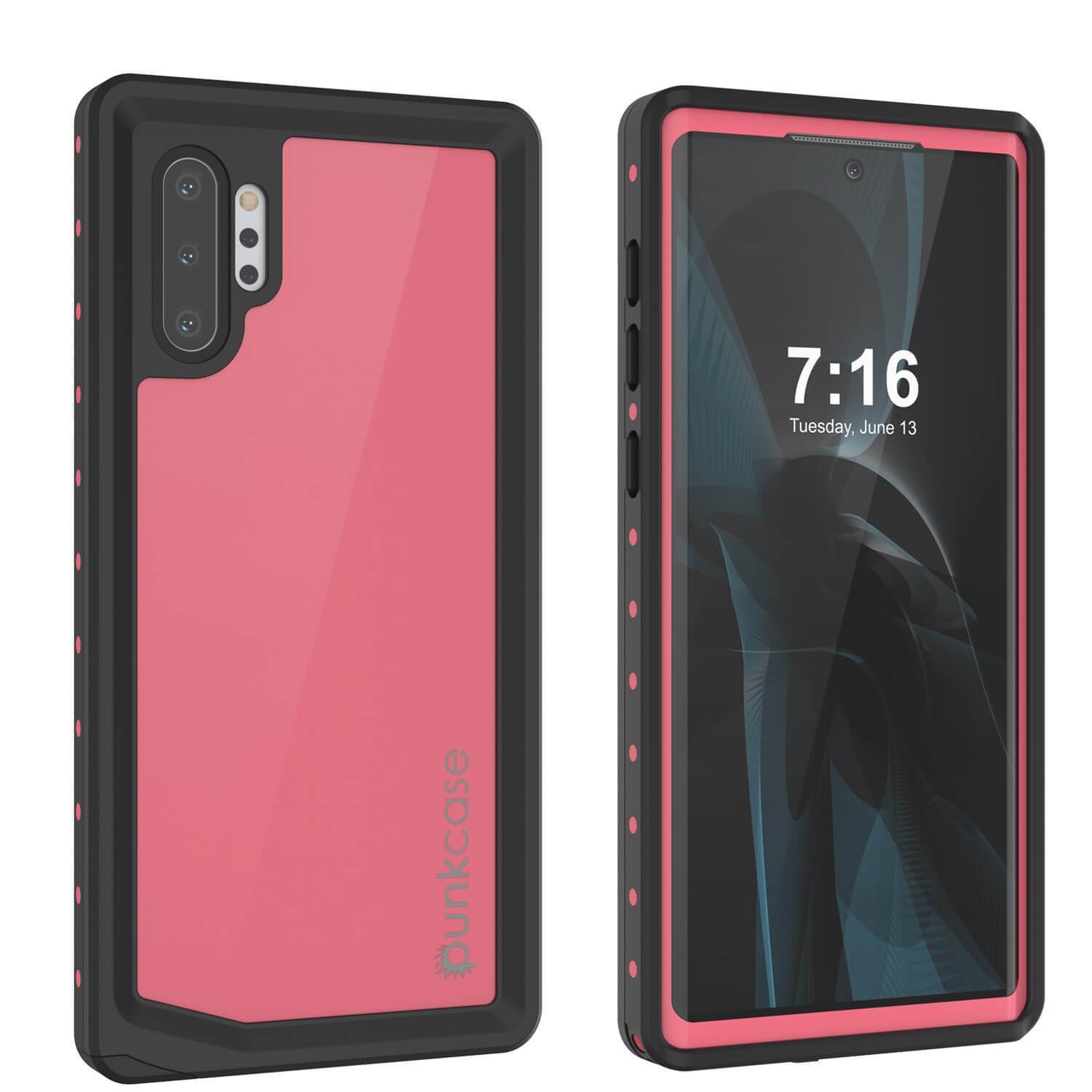 Capa à Prova d'Água Galaxy Note 10+ Plus, Punkcase Studstar Rosa Cobertura Fina de Armadura