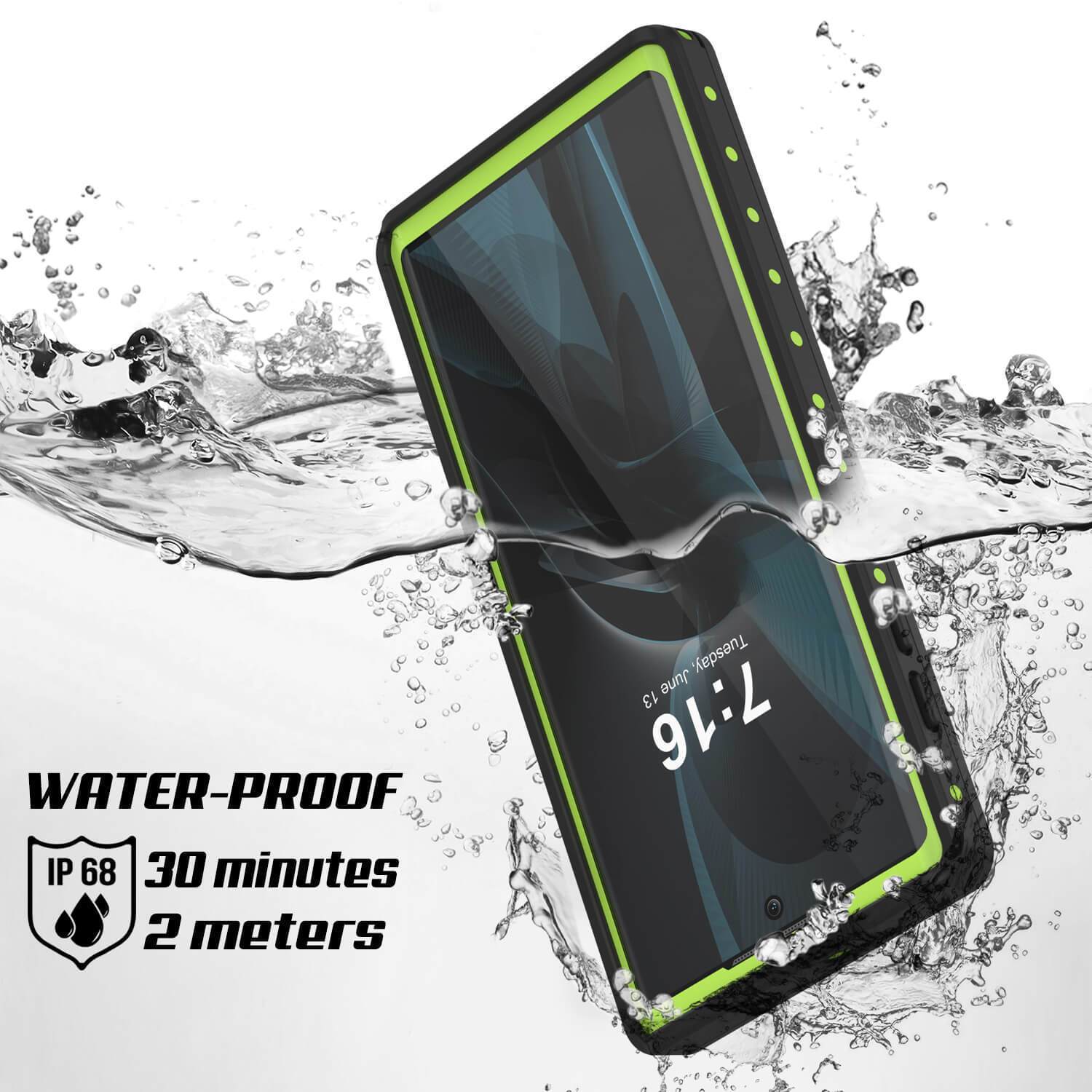 Capa à Prova d'Água para Galaxy Note 10+ Plus, Capa de Armadura Fina Verde Claro Punkcase Studstar