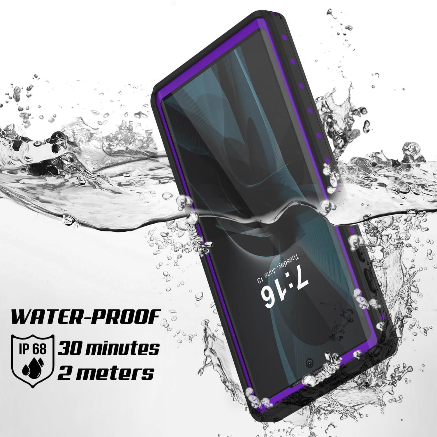 Capa à prova d'água Galaxy Note 10+ Plus, Serie Roxa Punkcase Studstar Capa Fina de Armadura