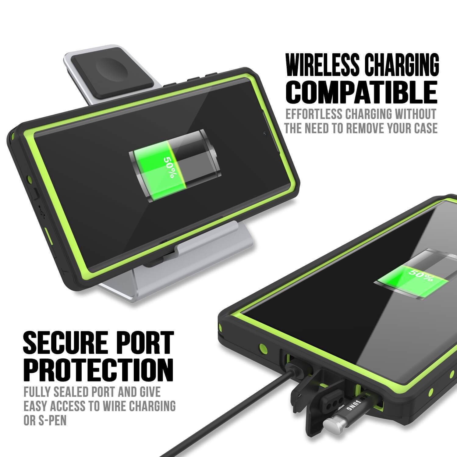 Capa à Prova d'Água para Galaxy Note 10+ Plus, Capa de Armadura Fina Verde Claro Punkcase Studstar