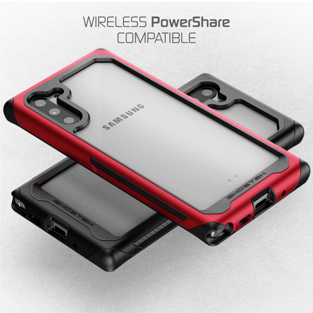 ATOMIC SLIM 3 para Galaxy Note 10 - Capa de Alumínio de Grau Militar [Vermelho]