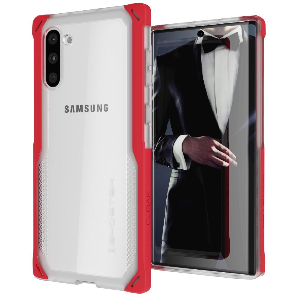 CLOAK 4 para Capa Híbrida Resistente a Choques para Galaxy Note 10 [Vermelho]