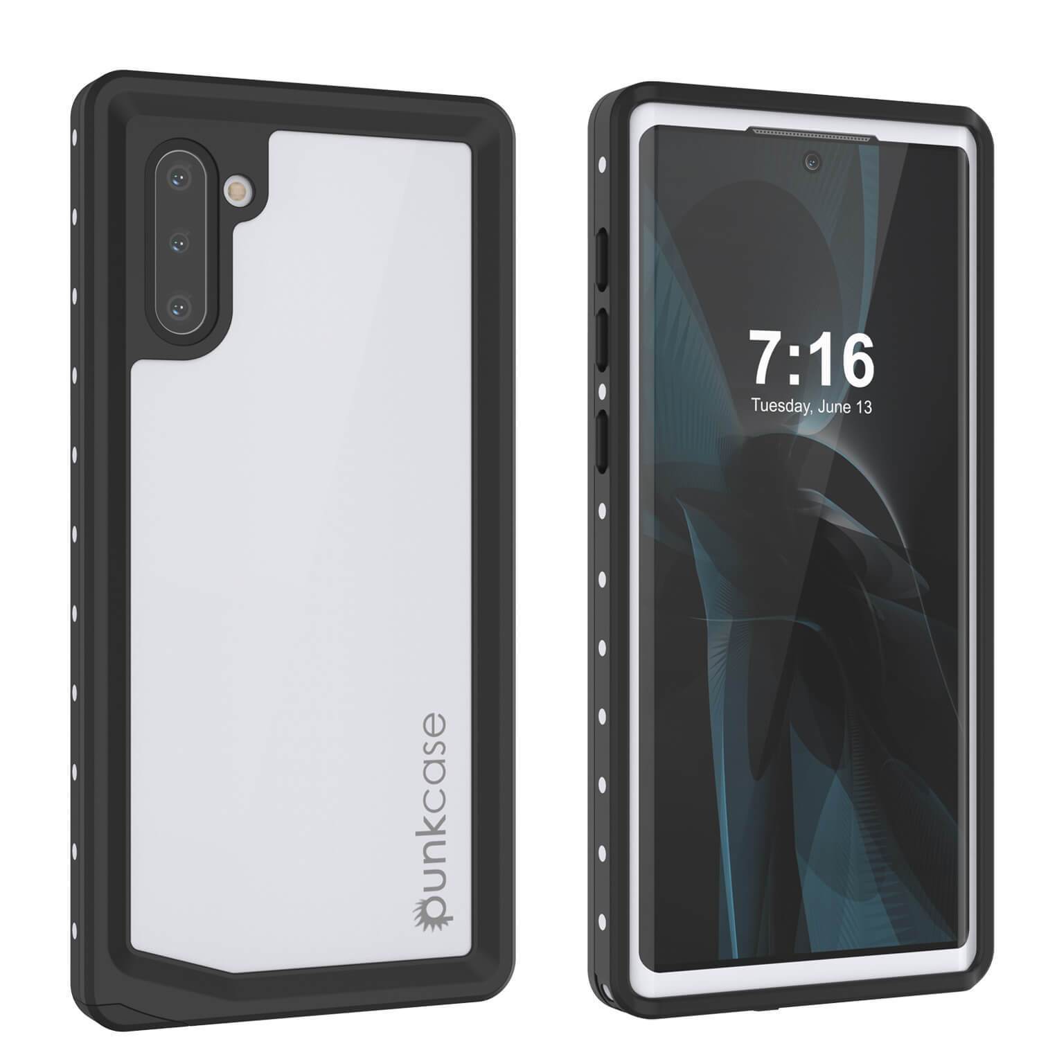 Capa à prova d'água Galaxy Note 10, Punkcase Studstar Branco Capa Fina de Armadura
