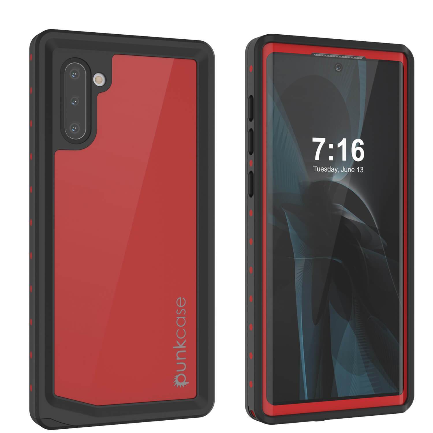 Capa à prova d'água para Galaxy Note 10, Punkcase Studstar Série Vermelha Capa de Armadura Fina.