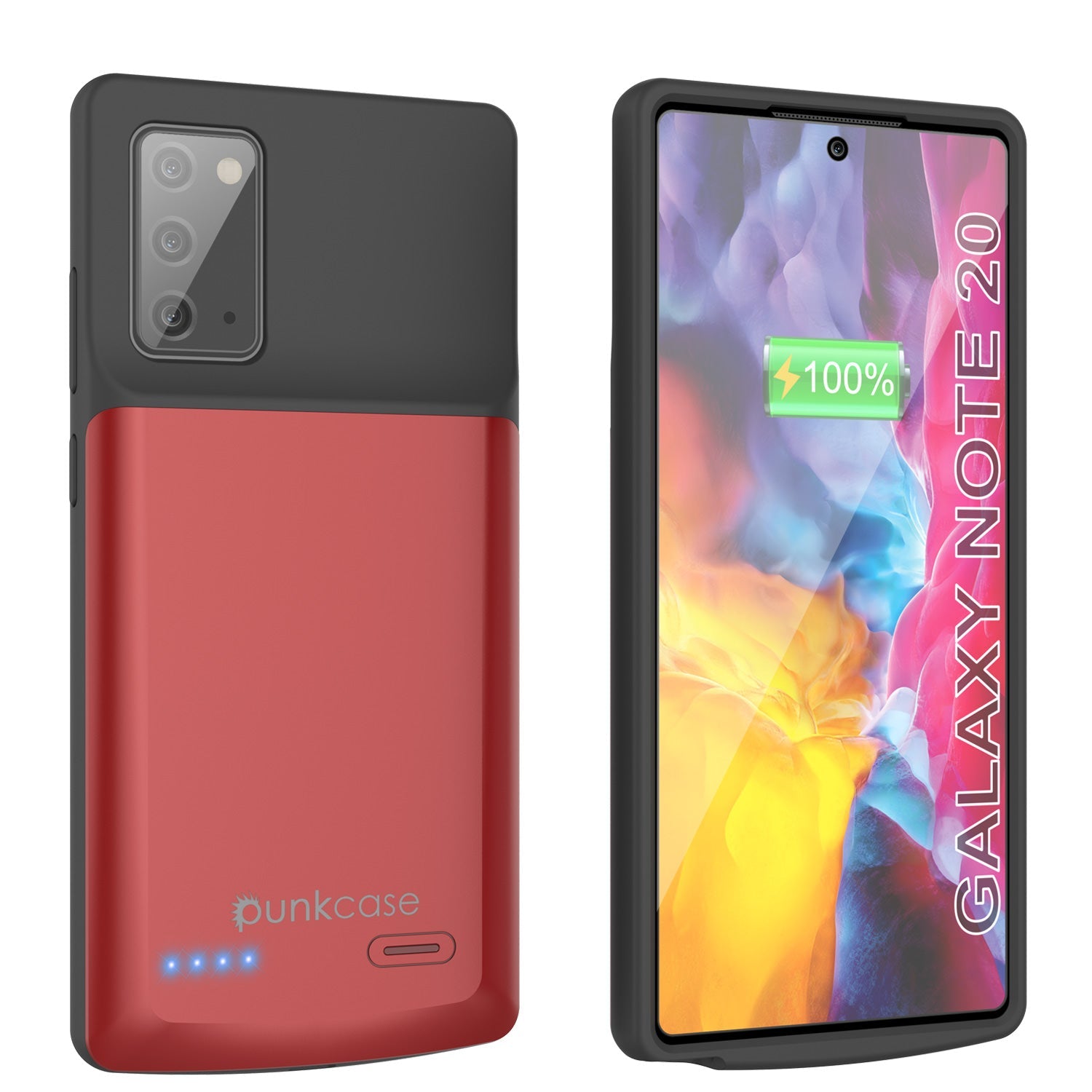 Capa Fina Carregador de Bateria 6000mAH para Galaxy Note 20 [Vermelho]