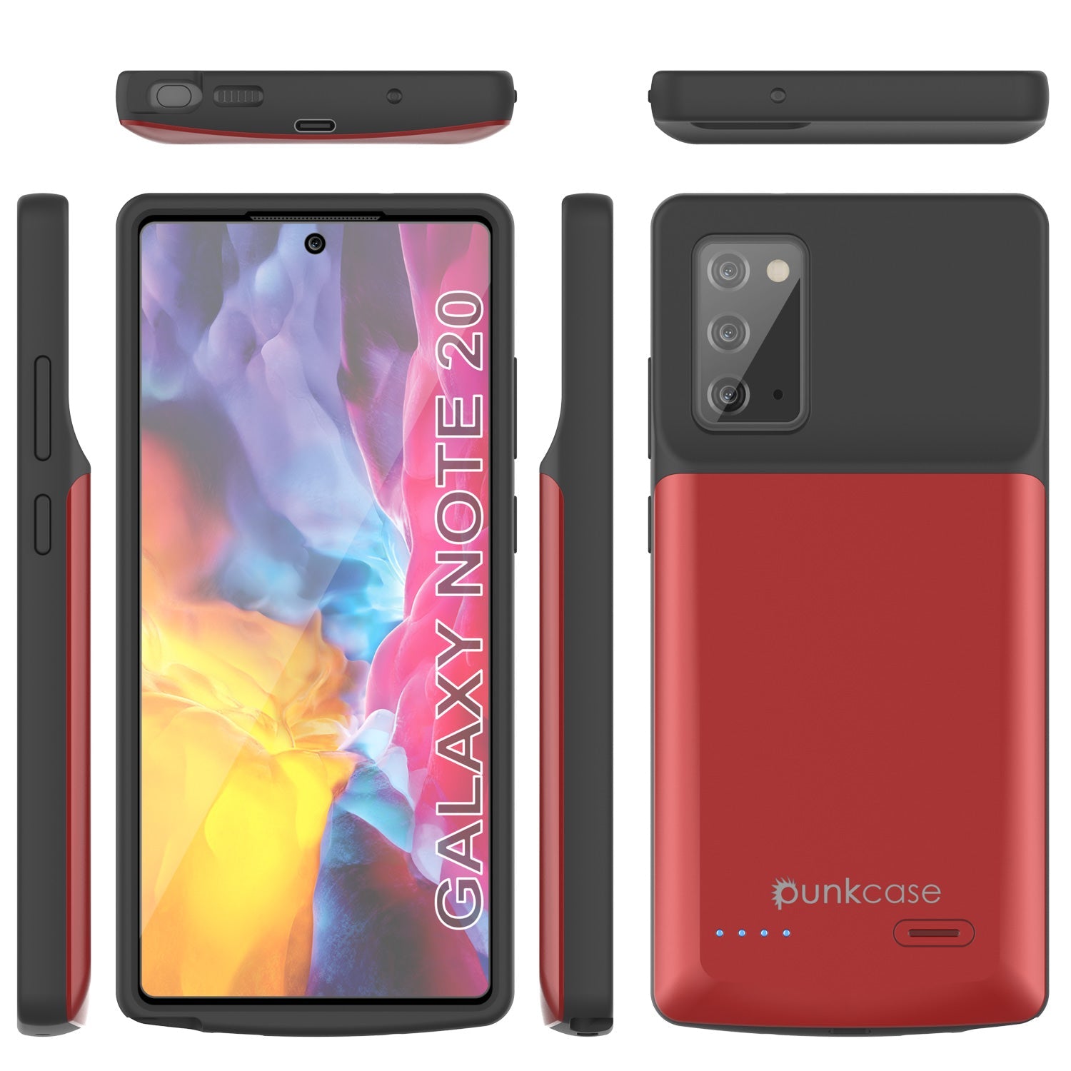 Capa Fina Carregador de Bateria 6000mAH para Galaxy Note 20 [Vermelho]