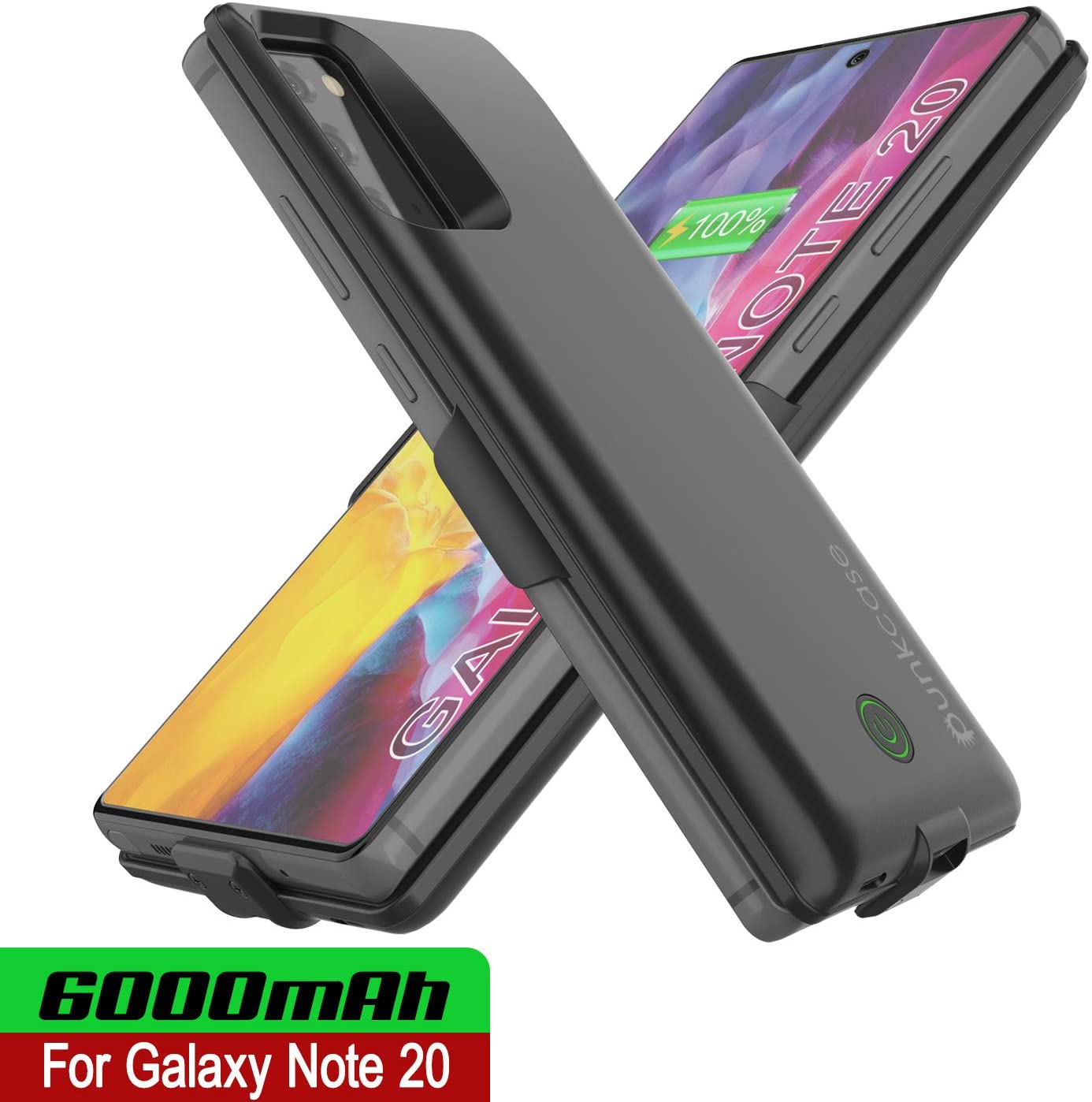 Carregador de bateria Galaxy Note 20 6000mAH PunkJuice 2.0 Capa Slim [Preto]