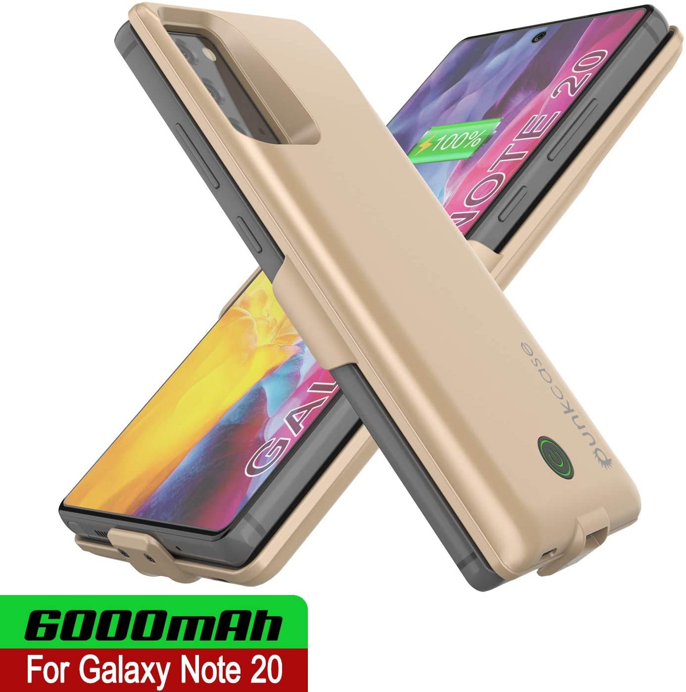 Carregador de bateria Galaxy Note 20 6000mAH PunkJuice 2.0 Capa Slim [Dourado]