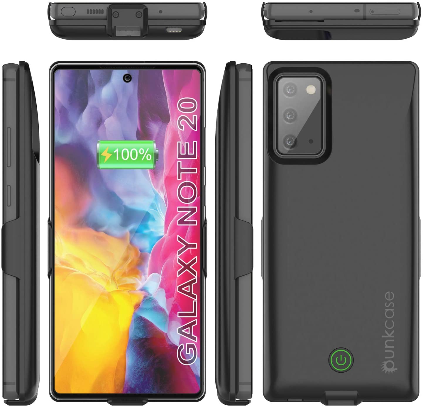 Carregador de bateria Galaxy Note 20 6000mAH PunkJuice 2.0 Capa Slim [Preto]