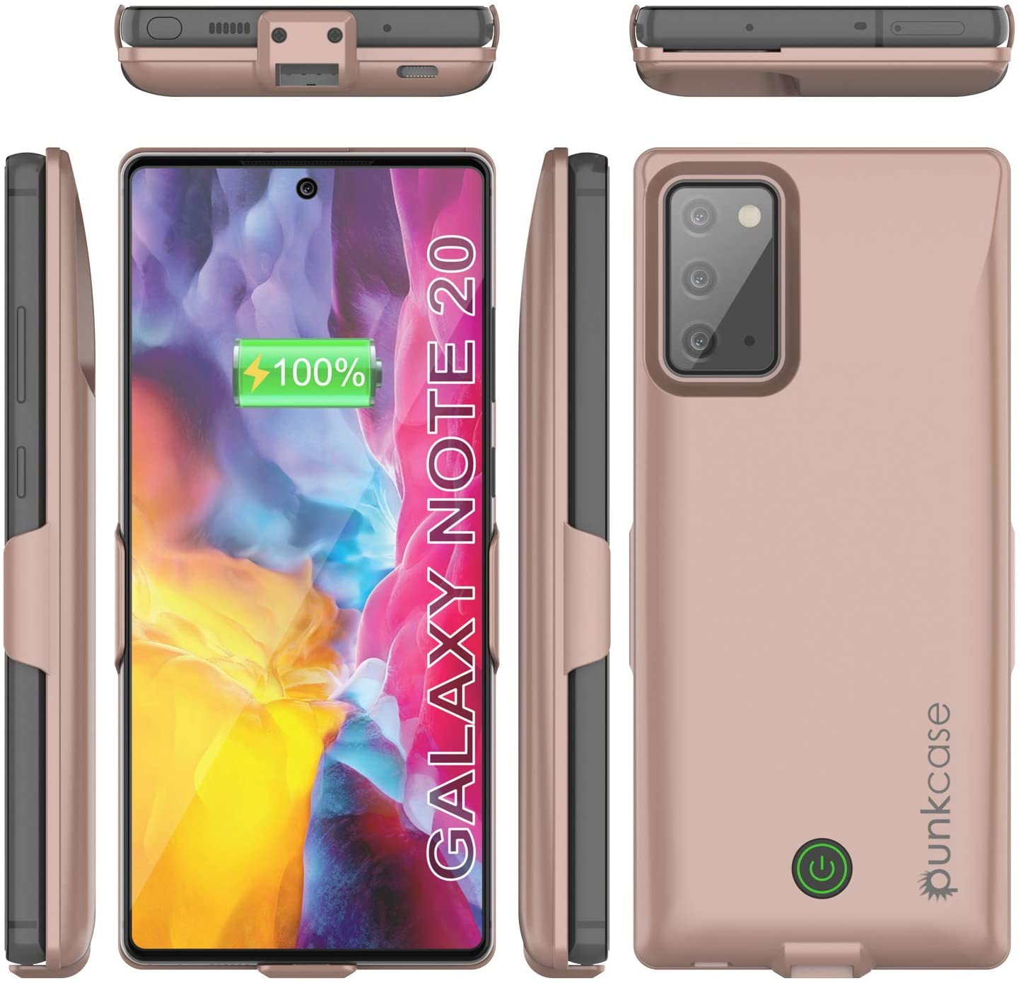 Carregador de bateria Galaxy Note 20 6000mAH PunkJuice 2.0 Slim Case [Rose-Gold]