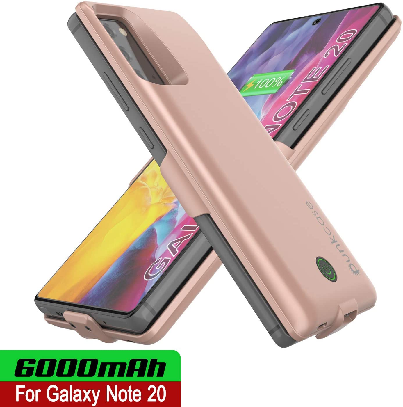 Carregador de bateria Galaxy Note 20 6000mAH PunkJuice 2.0 Slim Case [Rose-Gold]