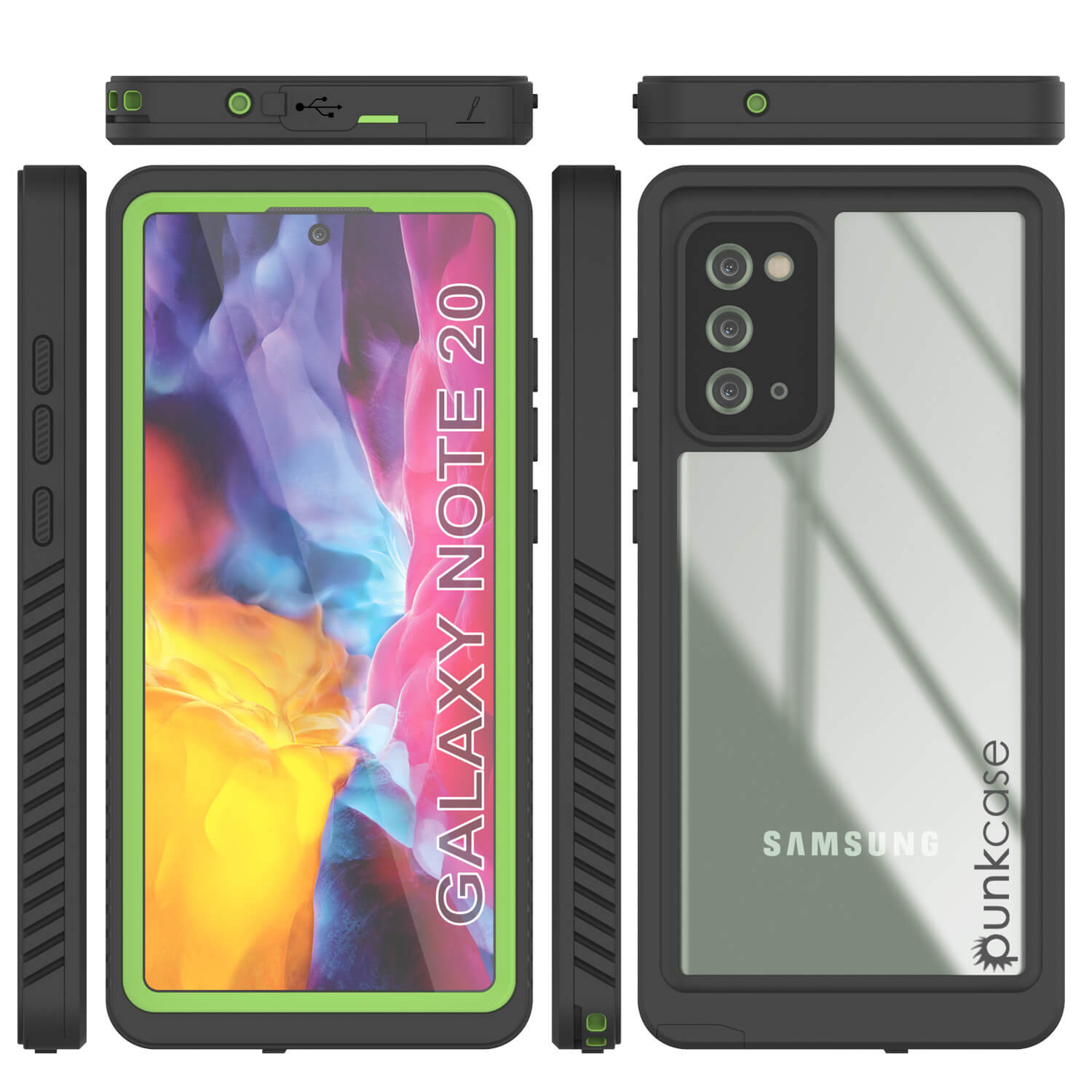 Capa Galaxy Note 20, Punkcase [Série Extreme] Capa Armor com Protetor de Tela Integrado [Verde Claro]