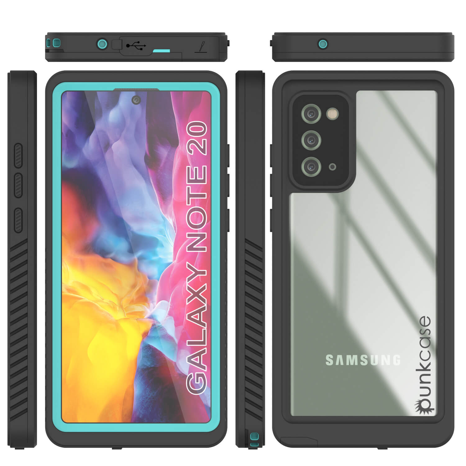 Capa Galaxy Note 20, Punkcase [Série Extrema] Capa de Armadura com Protetor de Tela Incorporado [Azul-Petróleo]