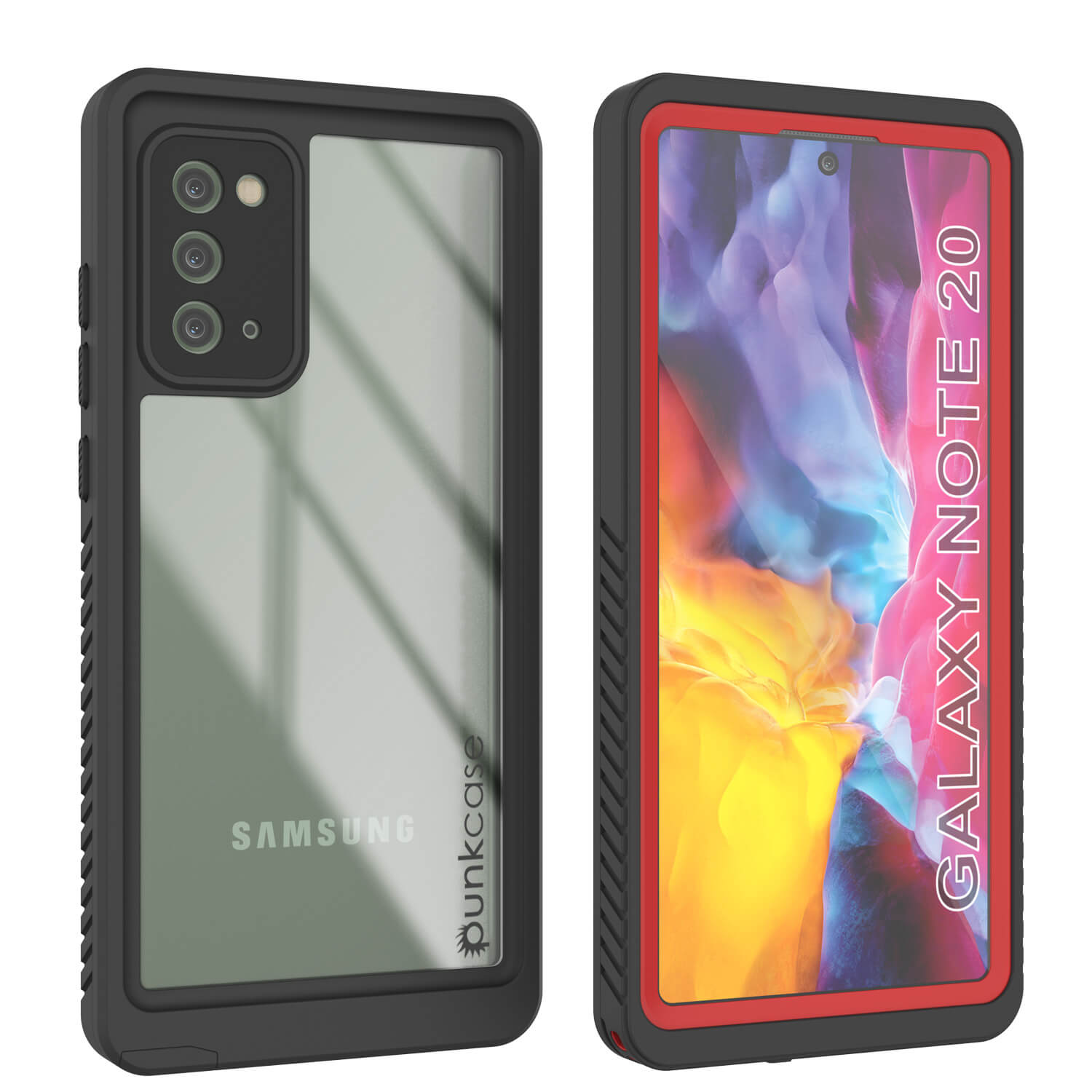 Capa para Galaxy Note 20, Punkcase [Série Extreme] Capa de Armadura com Protetor de Tela Integrado [Vermelho]