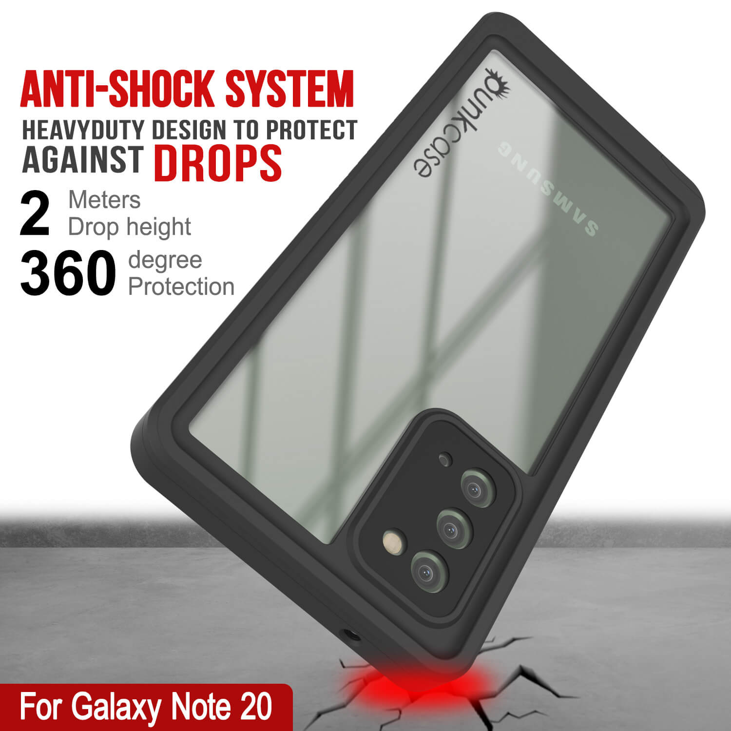Capa Galaxy Note 20, Punkcase [Série Extreme] Capa de Armadura Com Protetor de Tela Embutido [Branco]