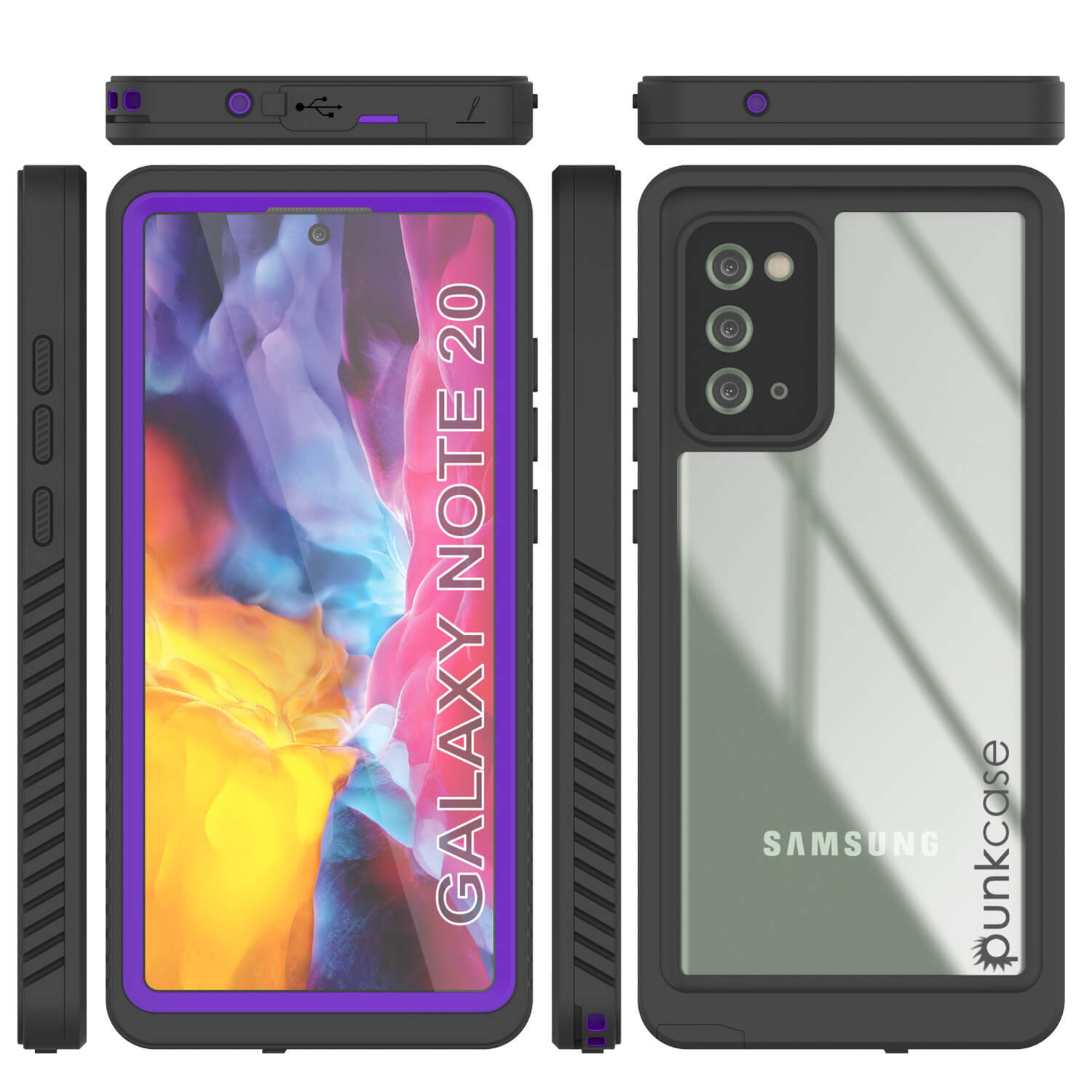Capa Galaxy Note 20, Punkcase [Série Extrema] Capa de Armadura com Protetor de Tela Embutido [Roxo]