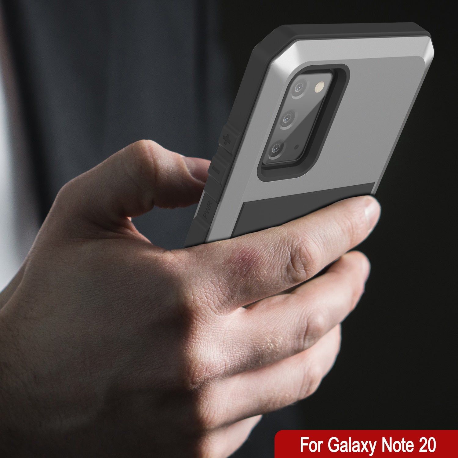 Capa Galaxy Note 20, Capa de Armadura Metálica Slim à Prova de Choque PUNKcase Prateada [Prata]