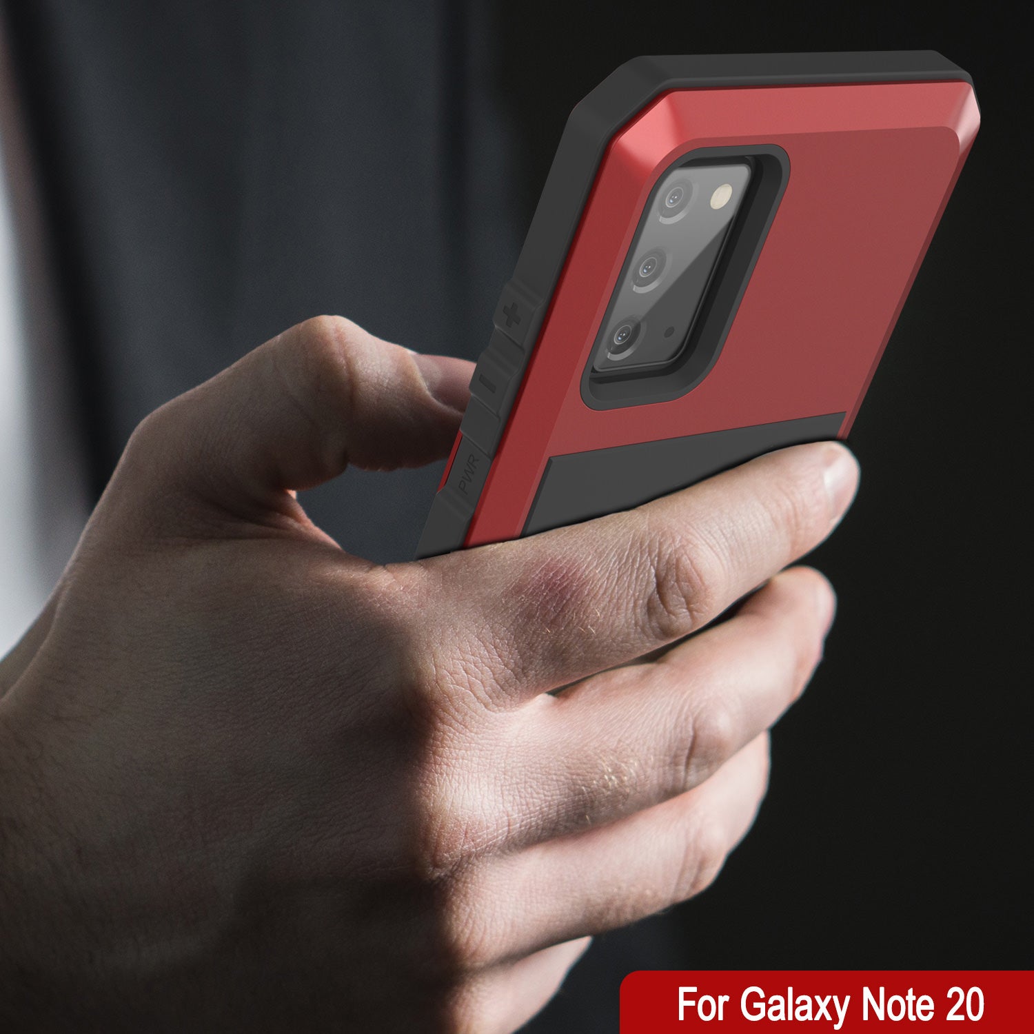 Capa Galaxy Note 20, Capa PUNKcase Metálica Vermelha à Prova de Choque Slim Metal Armor [Vermelha]