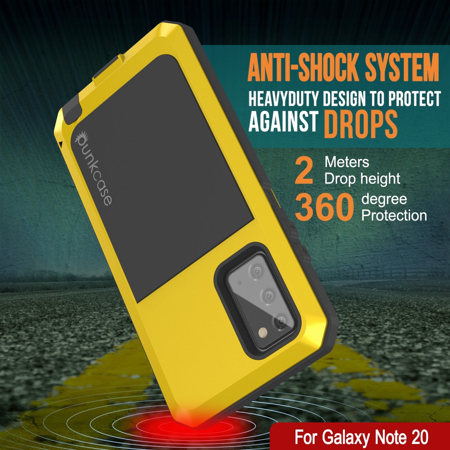 Capa Galaxy Note 20, Capa Metálica Neon à Prova de Choque Slim Metal Armor PUNKcase [Neon]