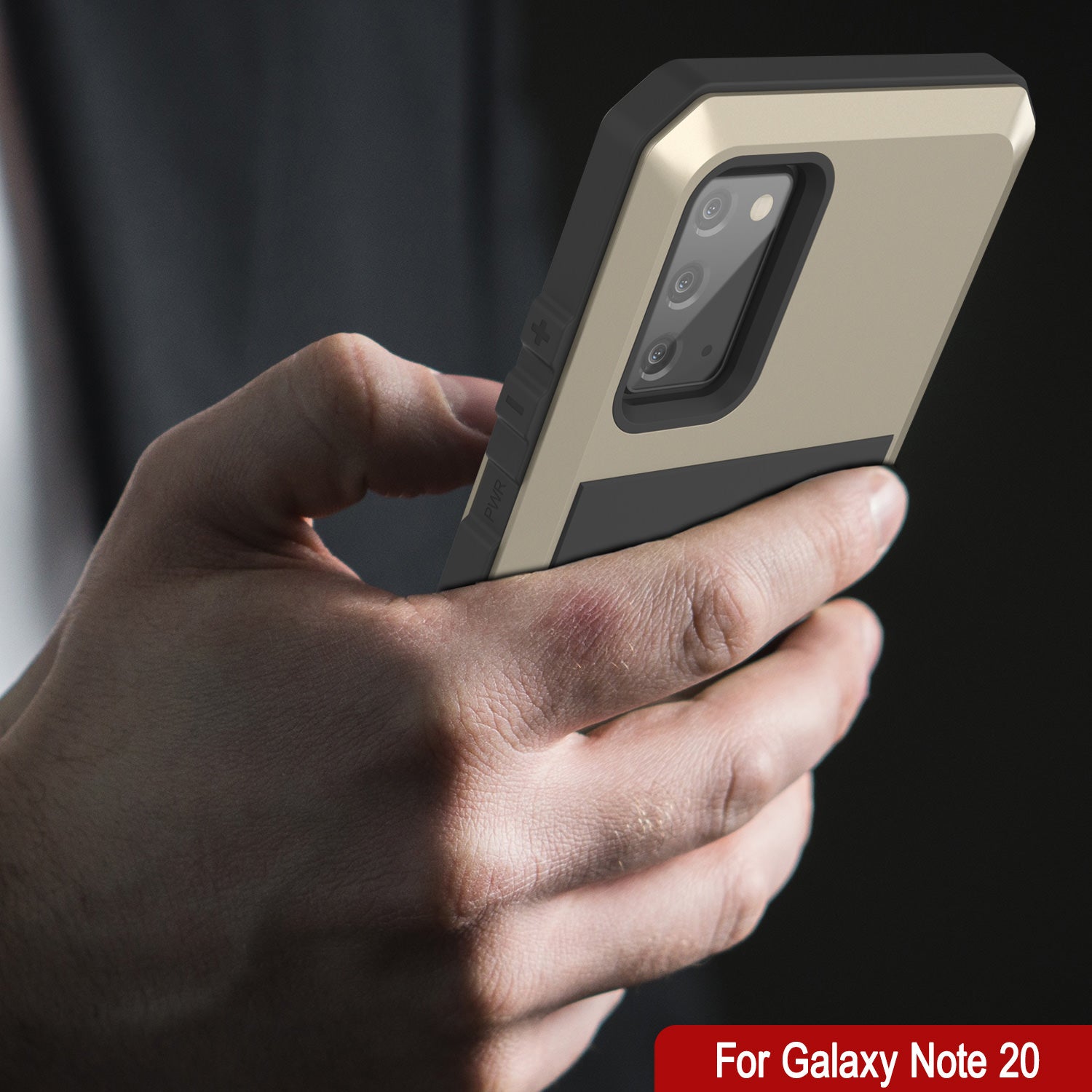 Capa Galaxy Note 20, Capa Metálica À Prova de Choque PUNKcase Slim Metal Armor [Ouro]