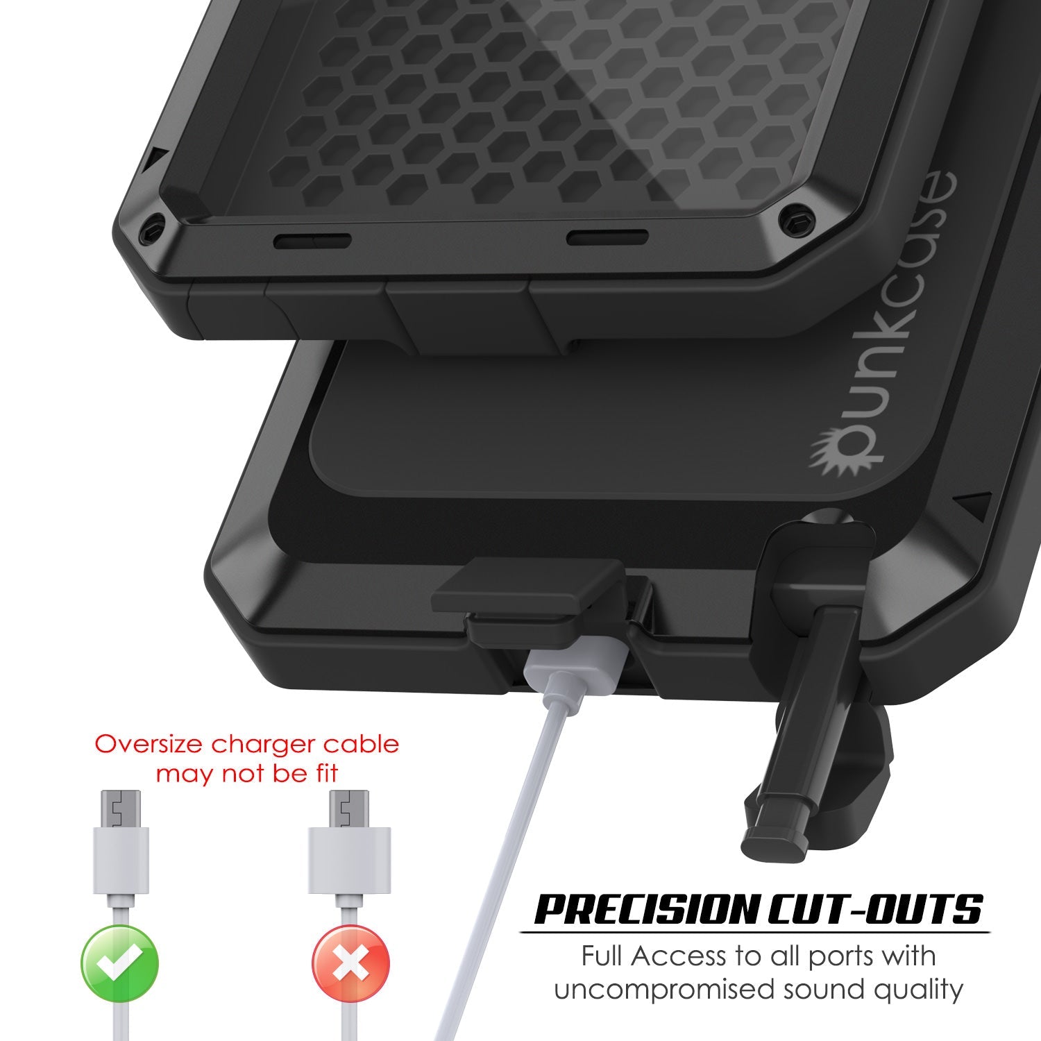 Capa Galaxy Note 20, PUNKcase Metálica Preta à Prova de Choque Slim Metal Armor [Preto]