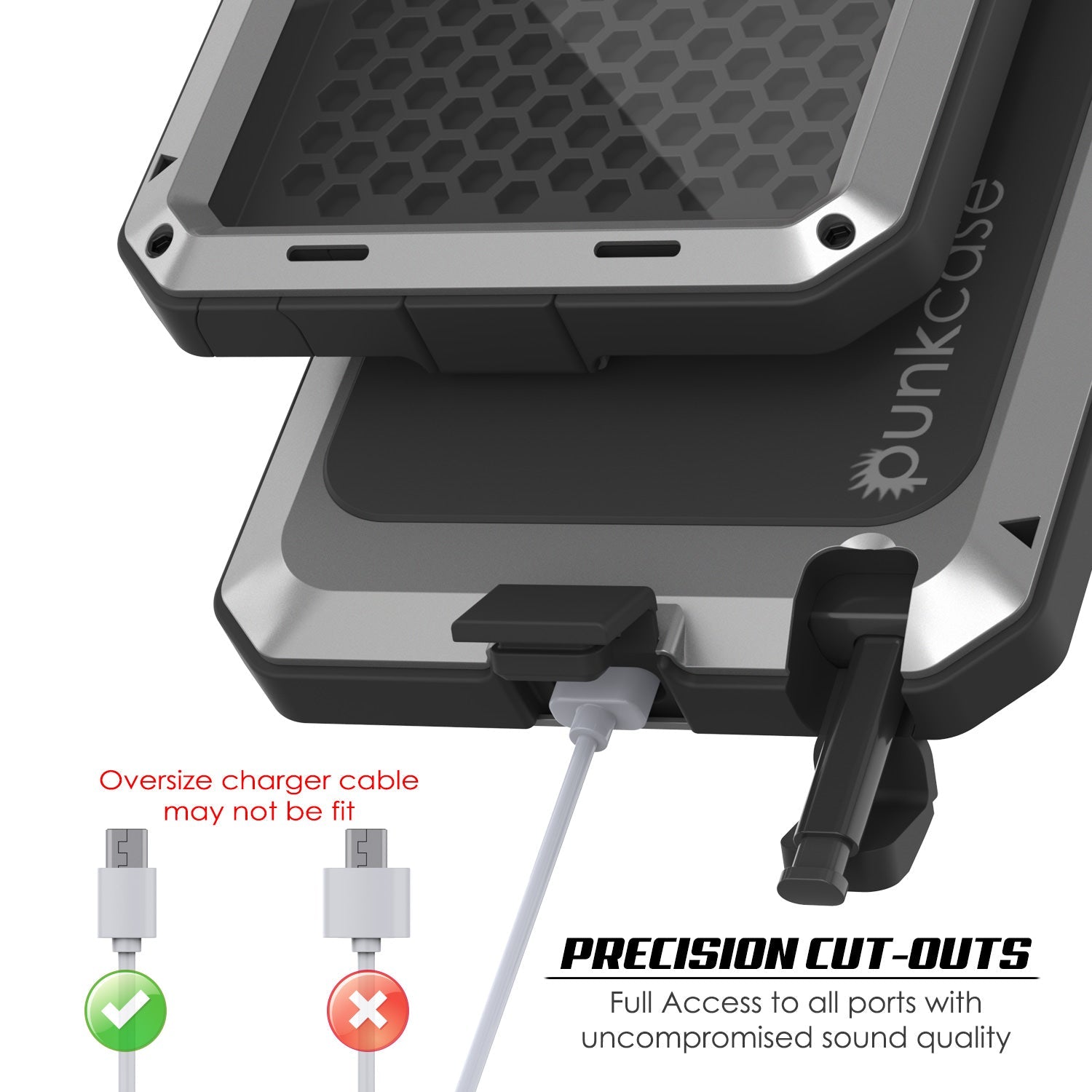 Capa Galaxy Note 20, Capa de Armadura Metálica Slim à Prova de Choque PUNKcase Prateada [Prata]