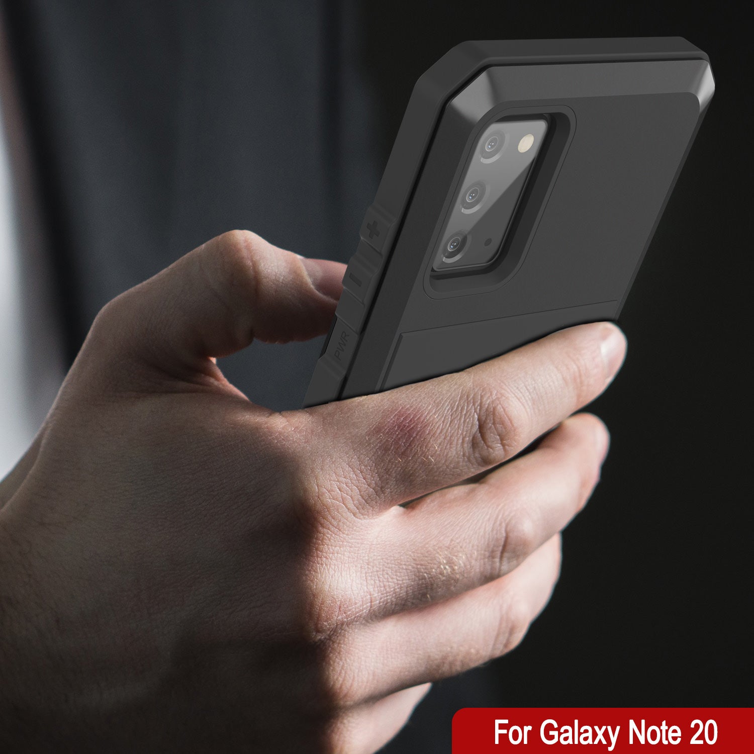 Capa Galaxy Note 20, PUNKcase Metálica Preta à Prova de Choque Slim Metal Armor [Preto]