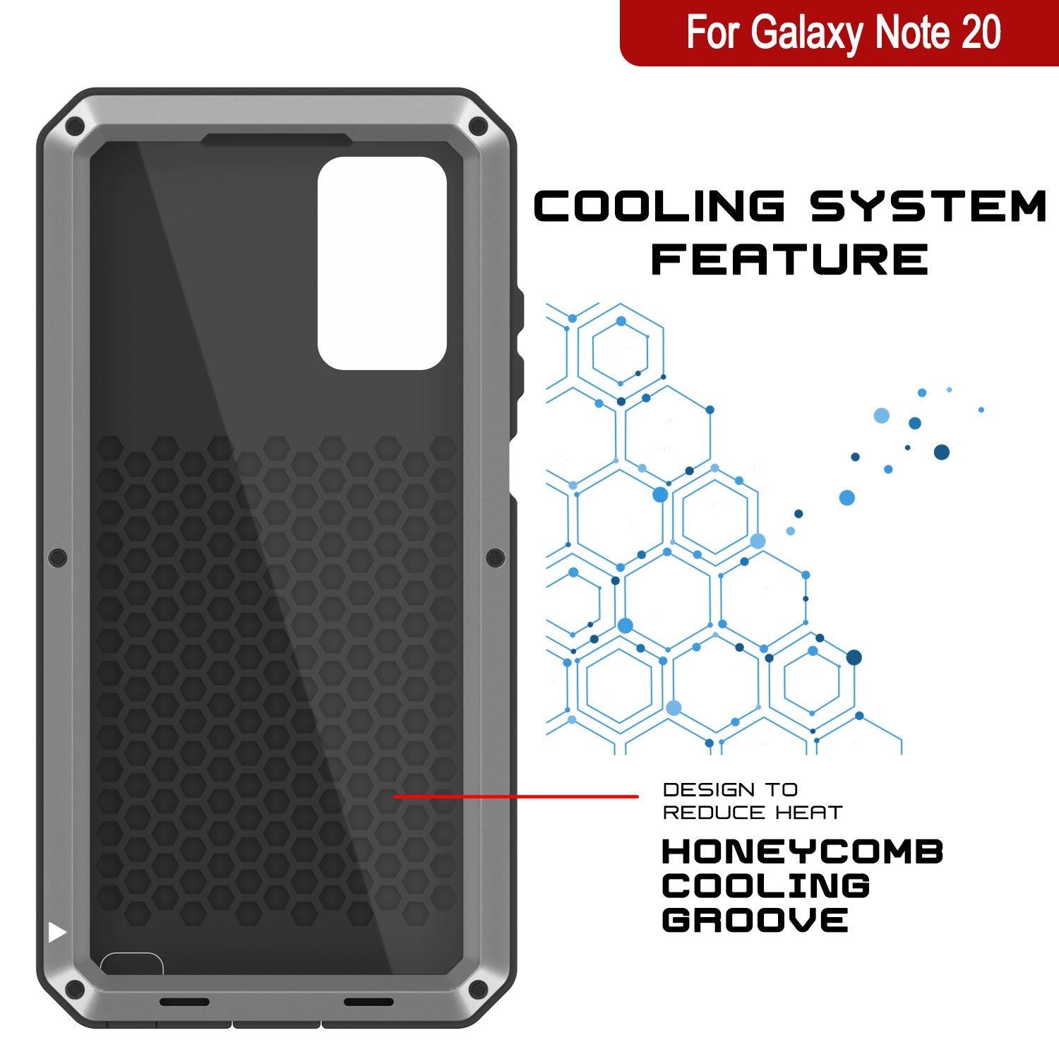 Capa Galaxy Note 20, Capa de Armadura Metálica Slim à Prova de Choque PUNKcase Prateada [Prata]