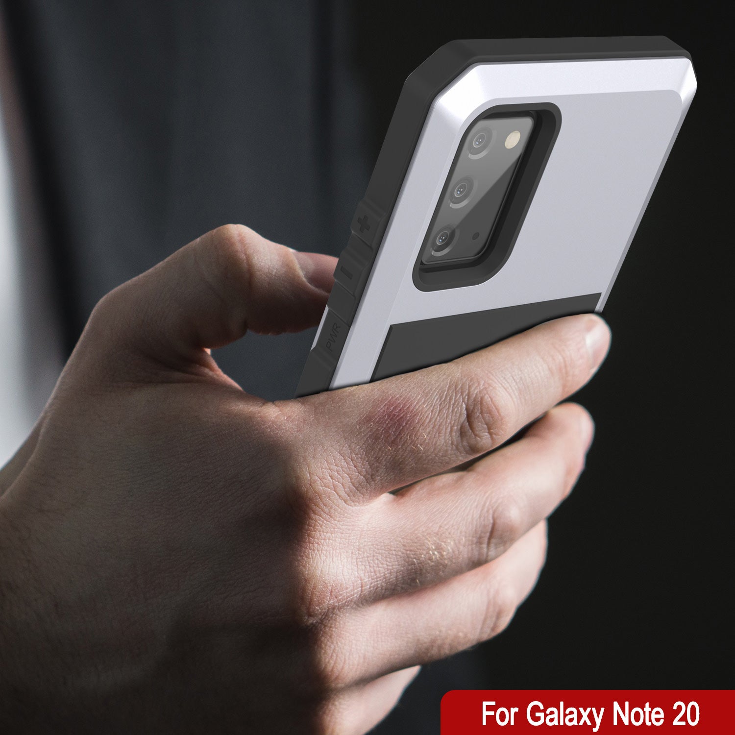 Capa Galaxy Note 20, PUNKcase Metálica Branca à Prova de Choque e Slim com Armadura de Metal [Branca]