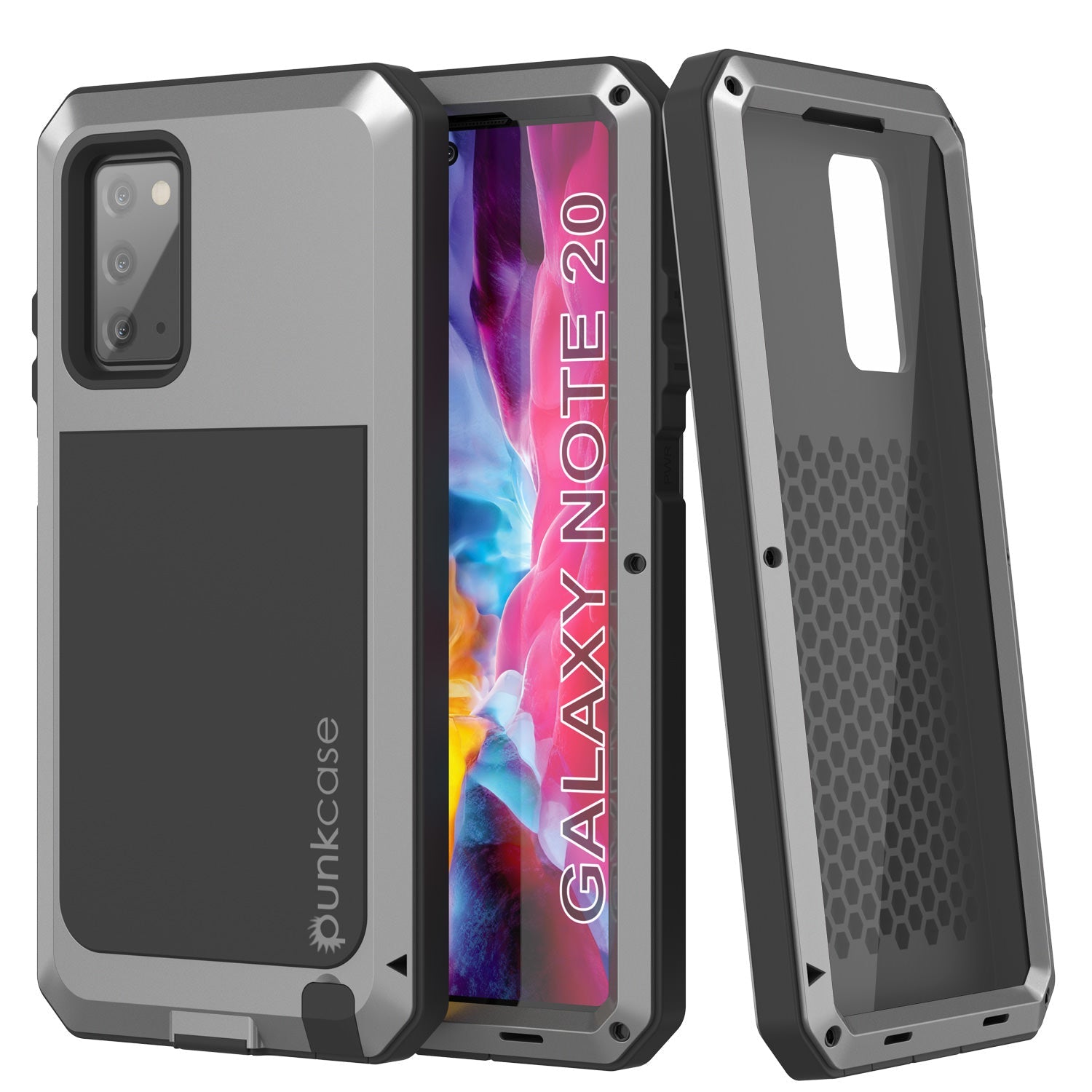 Capa Galaxy Note 20, Capa de Armadura Metálica Slim à Prova de Choque PUNKcase Prateada [Prata]