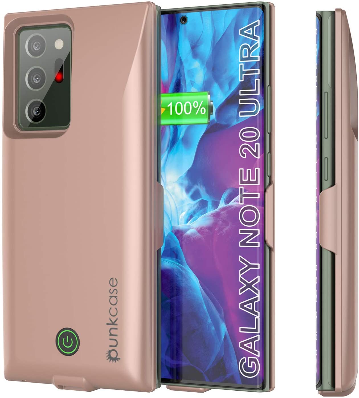 Carregador de bateria Galaxy Note 20 Ultra 6000mAh PunkJuice 2.0 Case Slim [Rose-Gold]