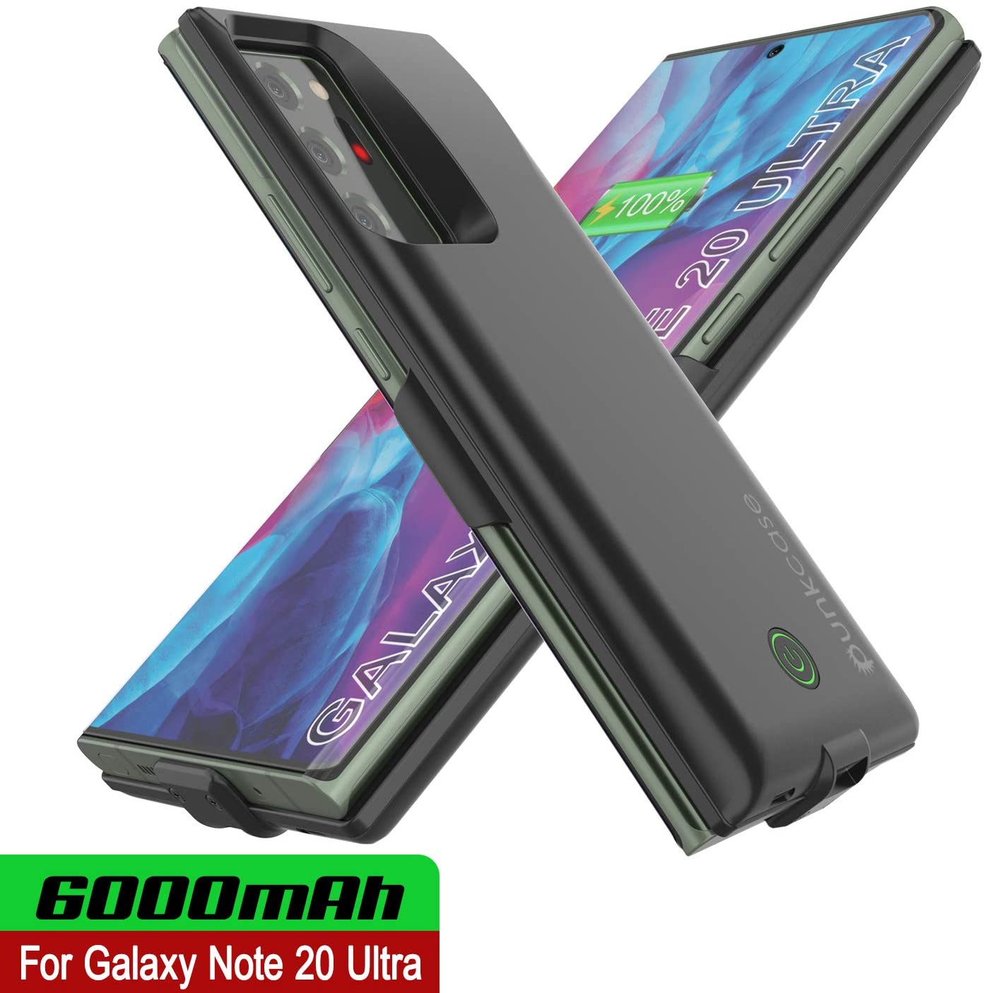 Carregador de bateria Galaxy Note 20 Ultra 6000mAH PunkJuice 2.0 Capa Slim [Preto]