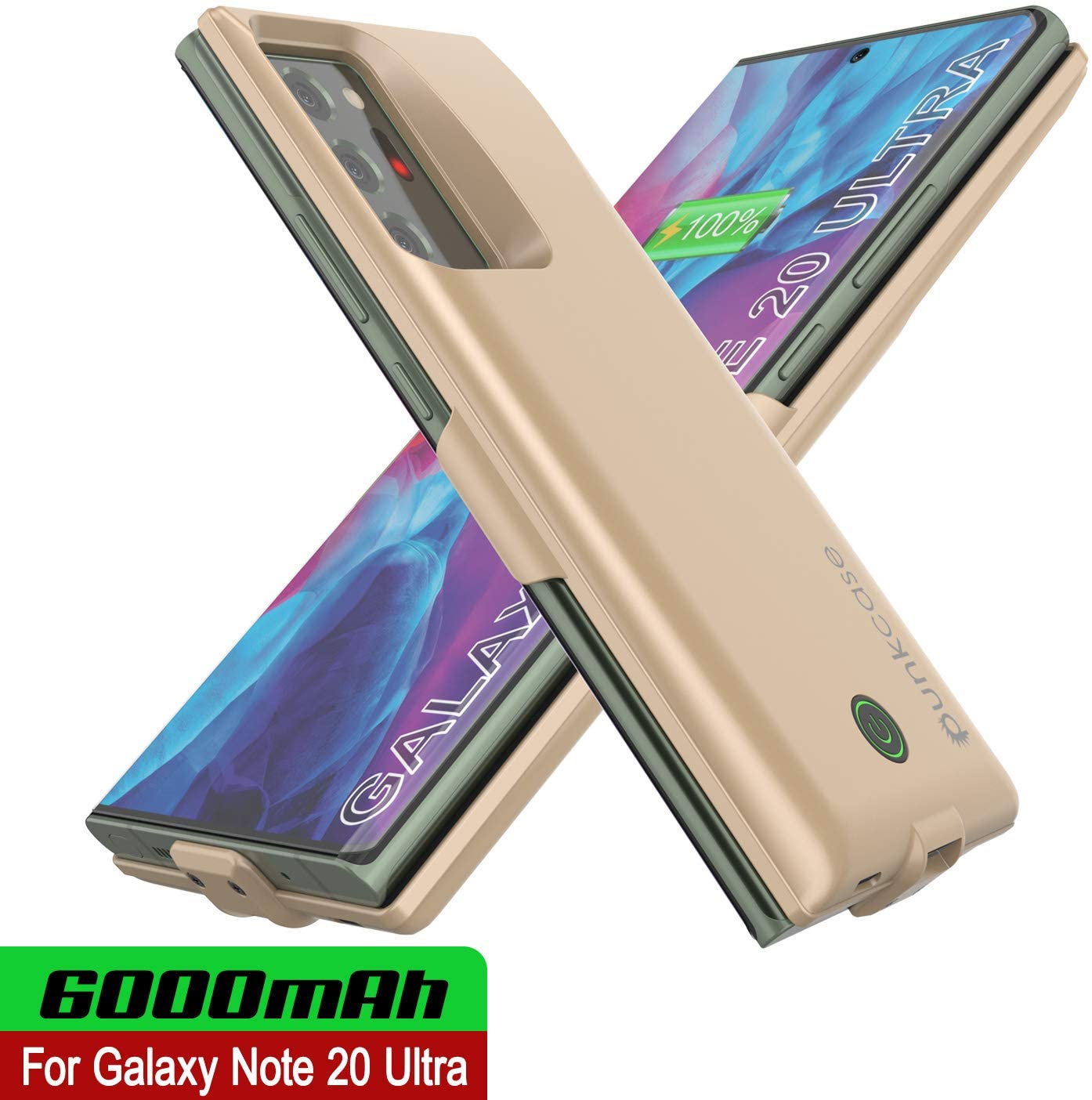 Carregador de bateria Galaxy Note 20 Ultra 6000mAH PunkJuice 2.0 Slim Case [Ouro]