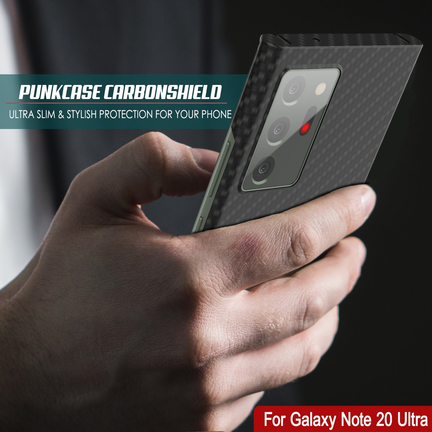 Capa Galaxy Note 20 Ultra, Punkcase CarbonShield, Capa Resistente e Ultra Fina