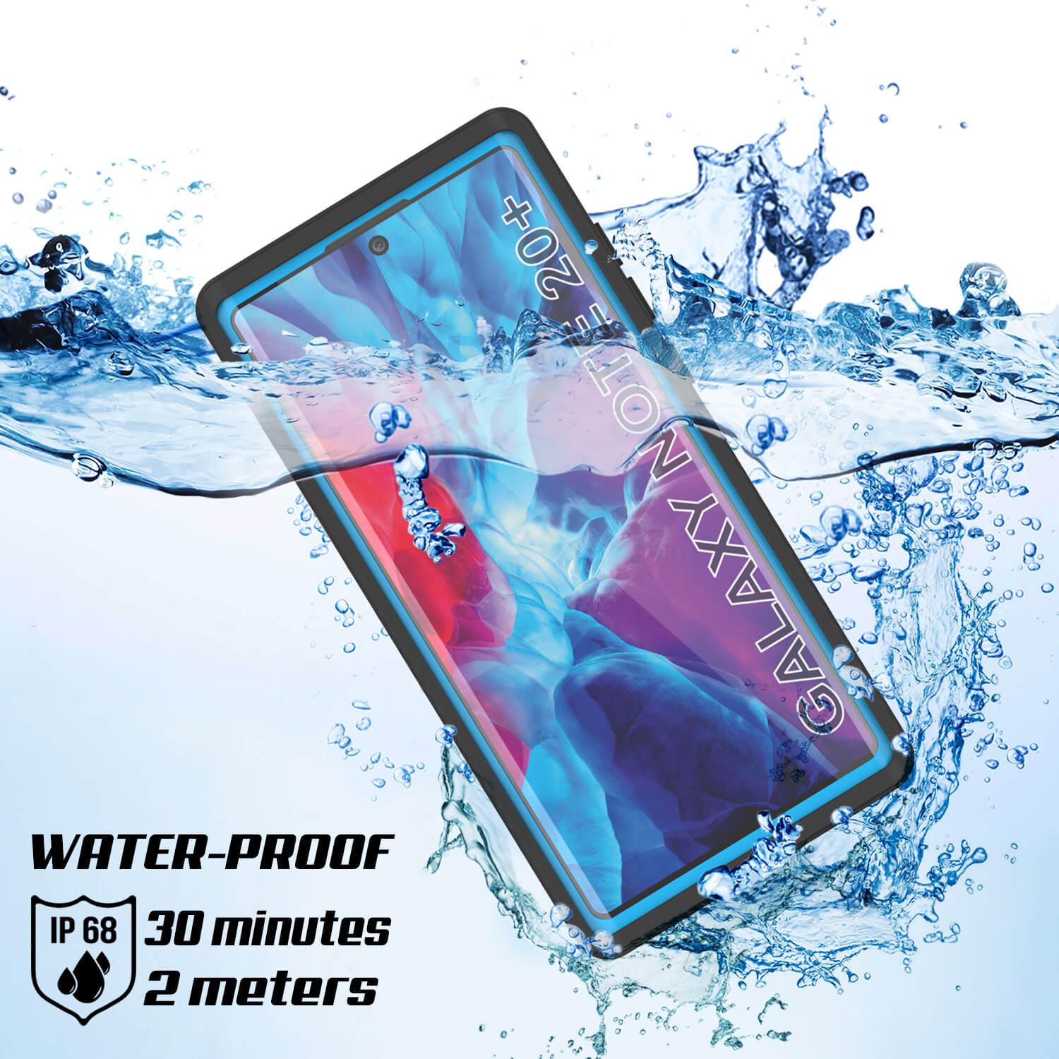 Capa Galaxy Note 20 Ultra, Punkcase [Série Extrema] Capa de Armadura com Protetor de Tela Embutido [Azul Claro]